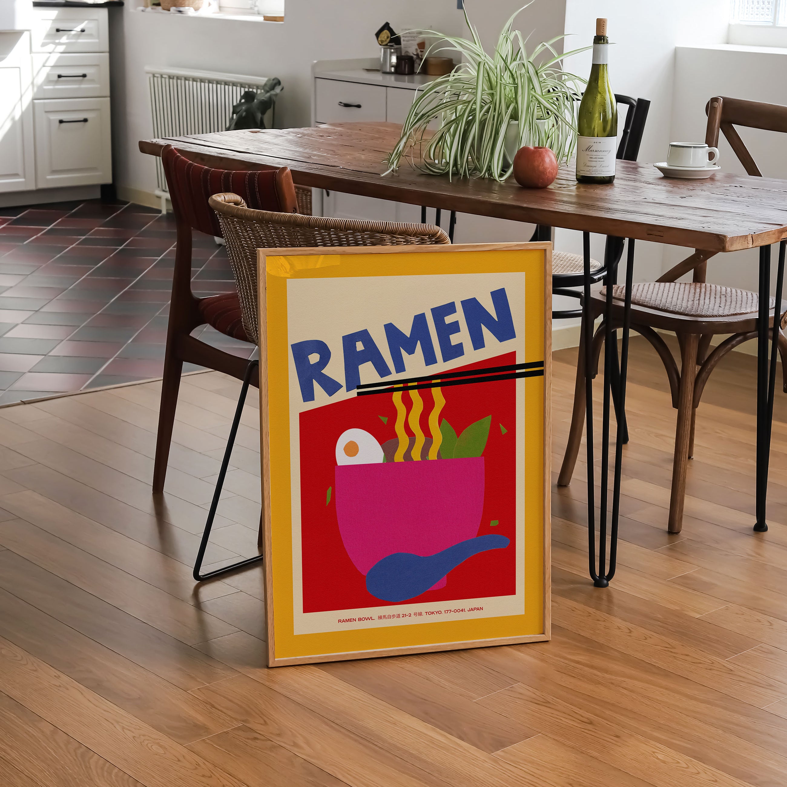 Ramen Hand Collaged Print