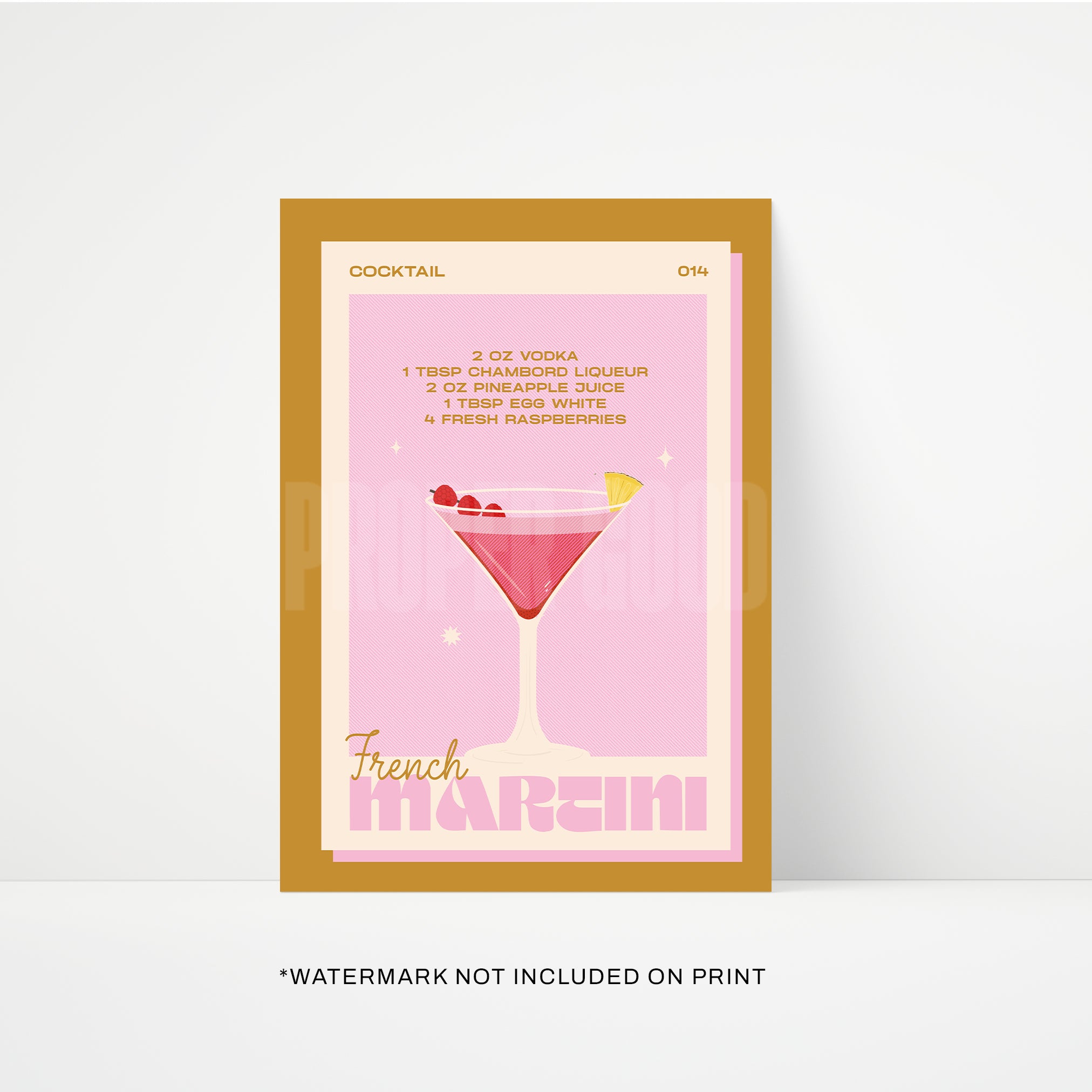 French Martini Print