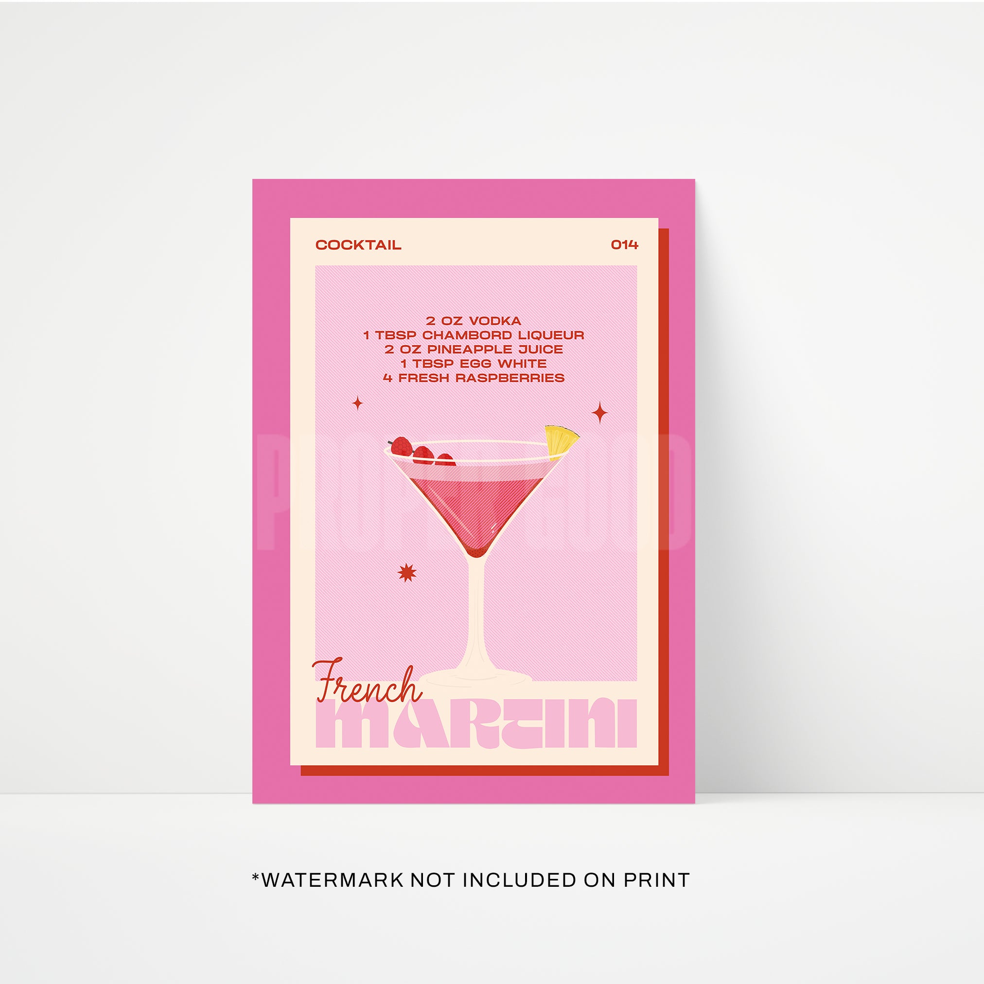 French Martini Print