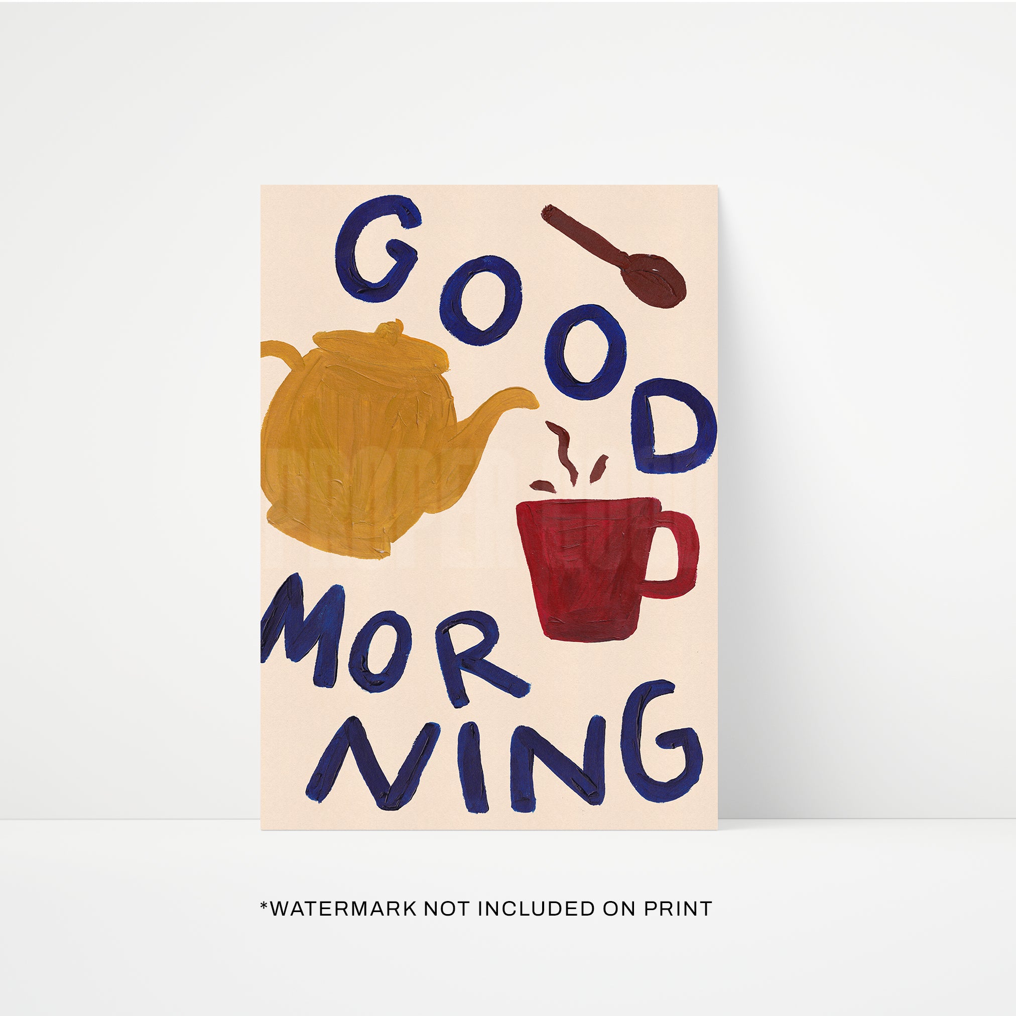 Good Morning Hand Painted Print