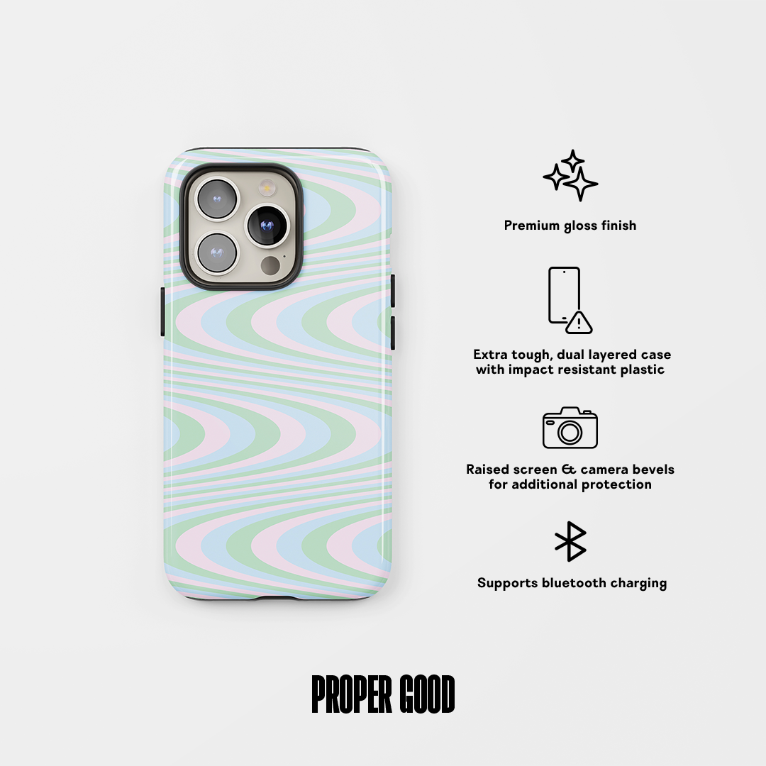Wavy Tough Phone Case Pastels