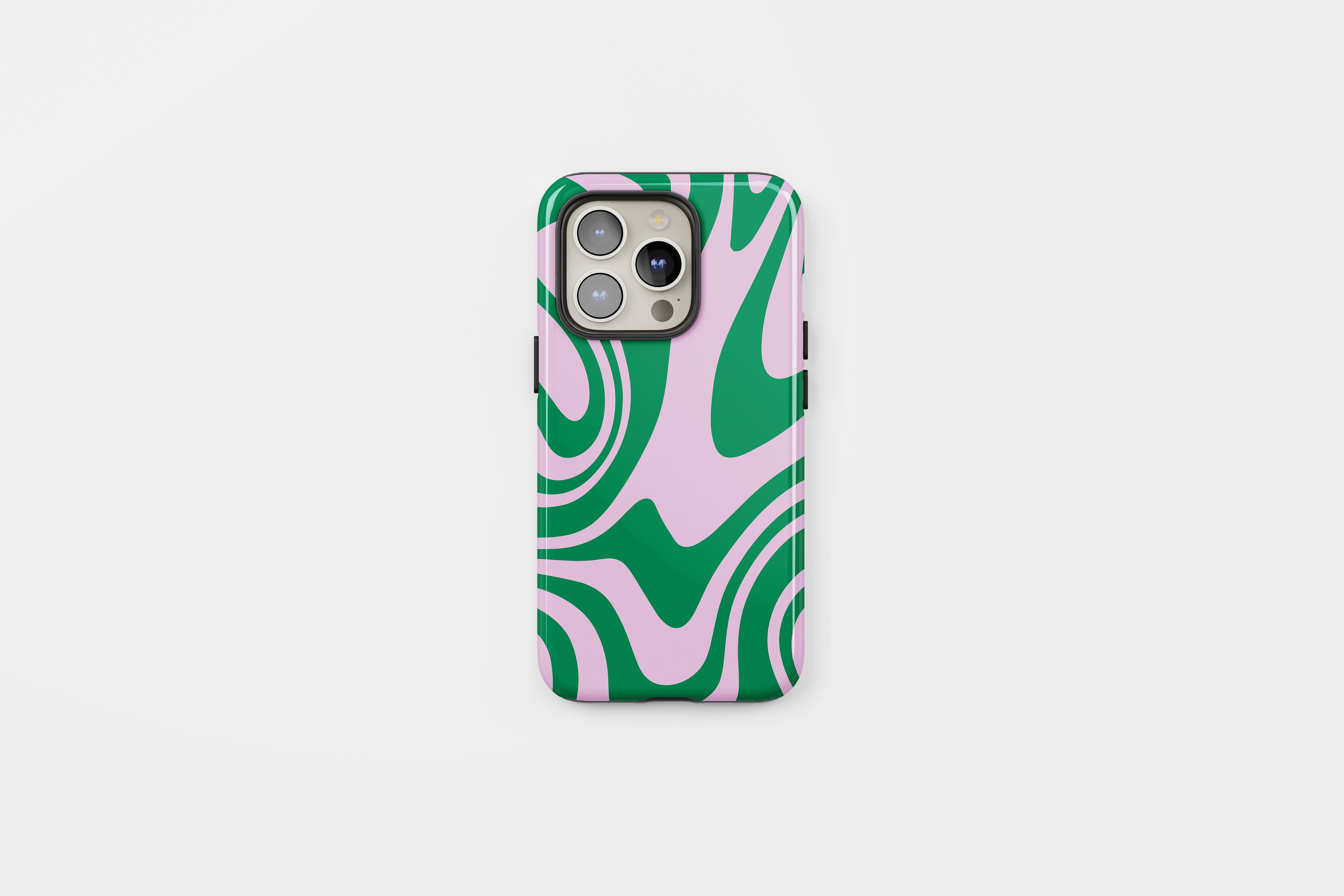 Groovy Marble Tough Phone Case Green Pink