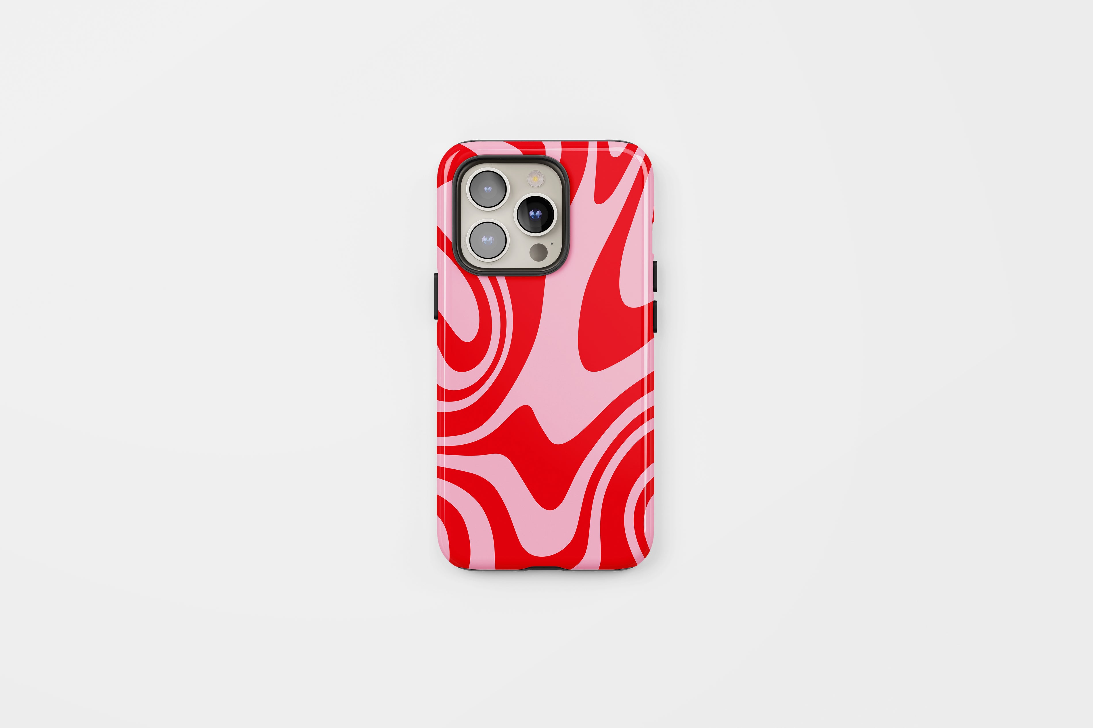 Groovy Marble Tough Phone Case Red Pink