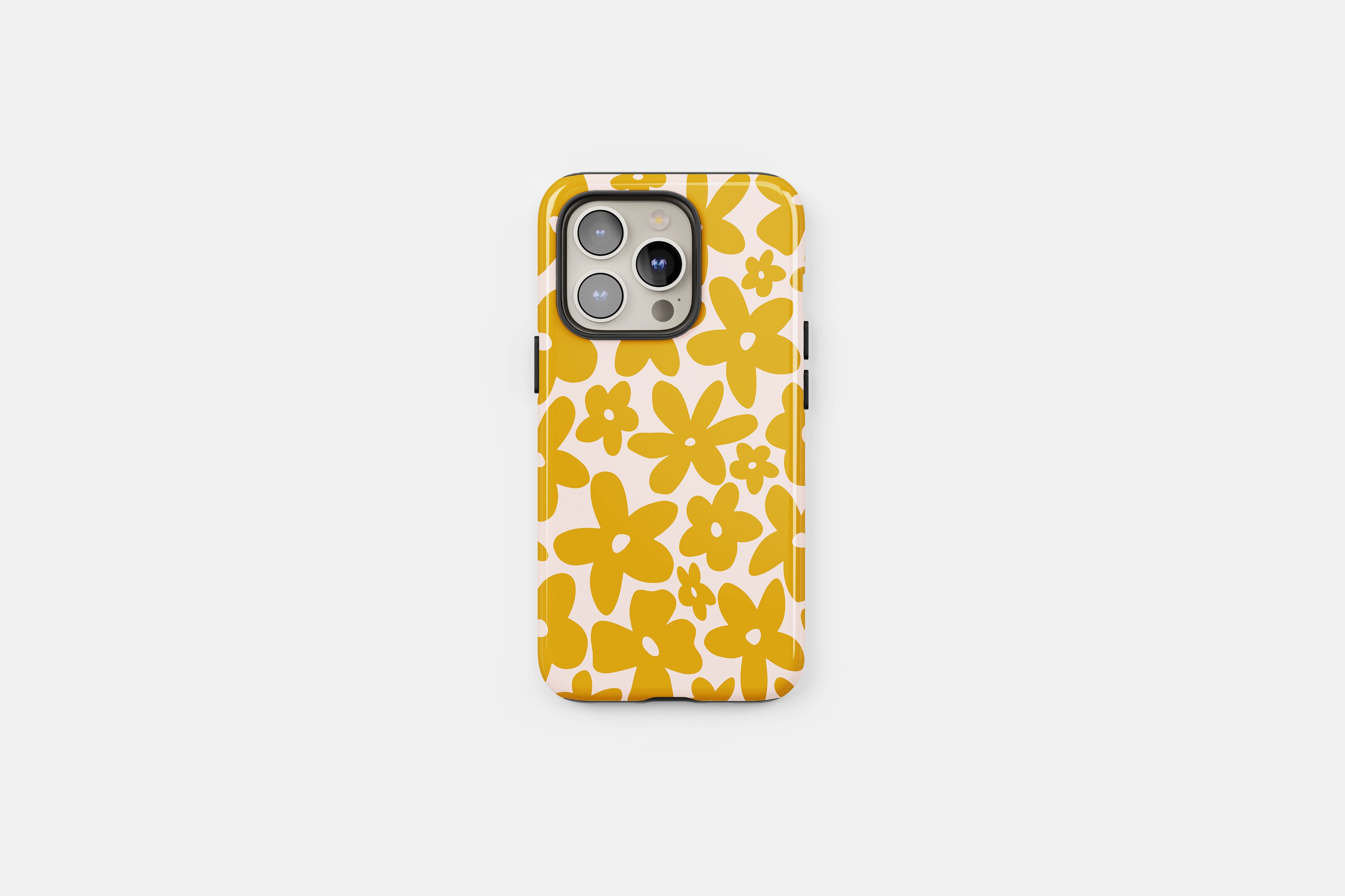 Floral Tough Phone Case Yellow