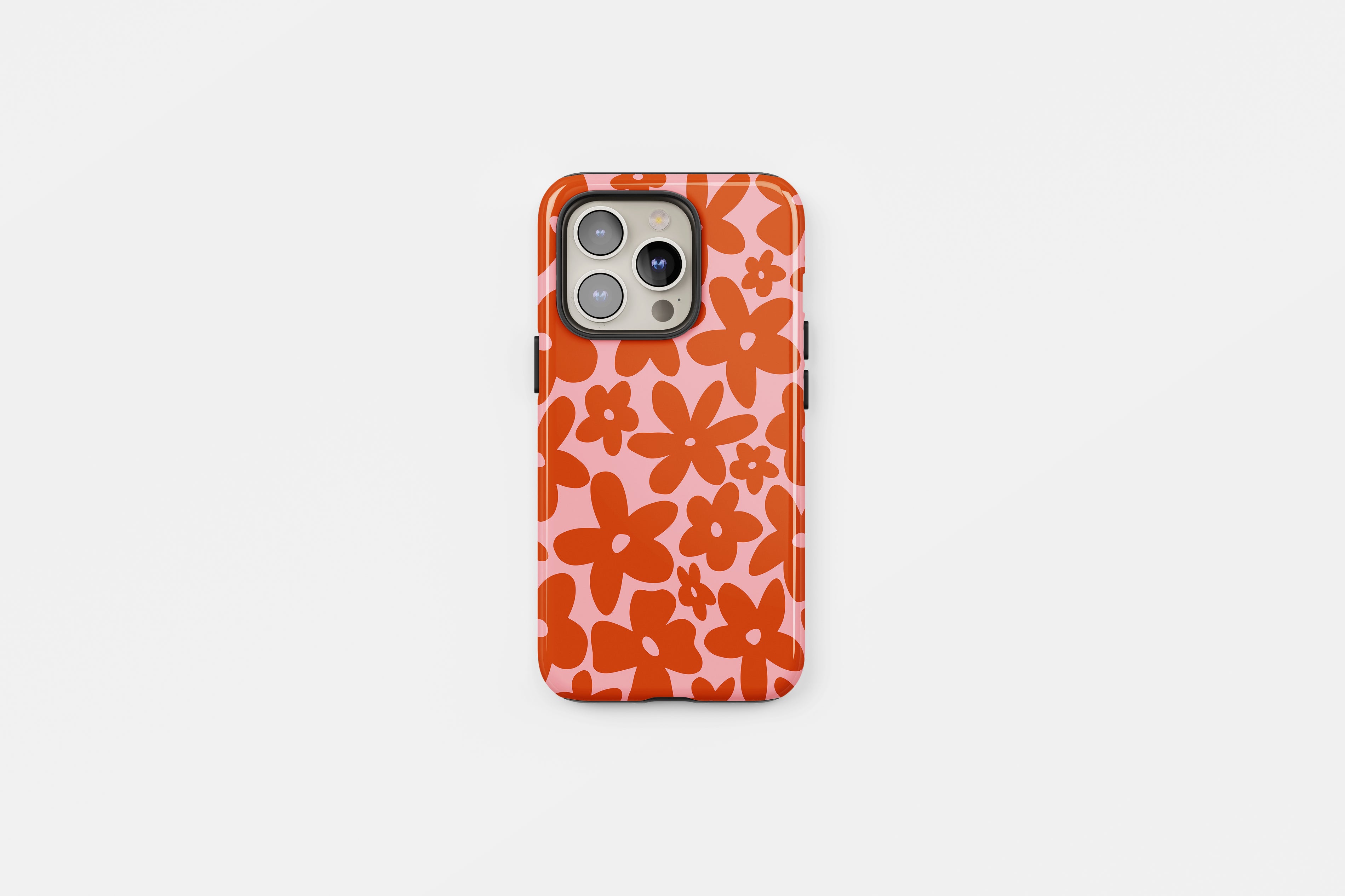 Floral Tough Phone Case Rust