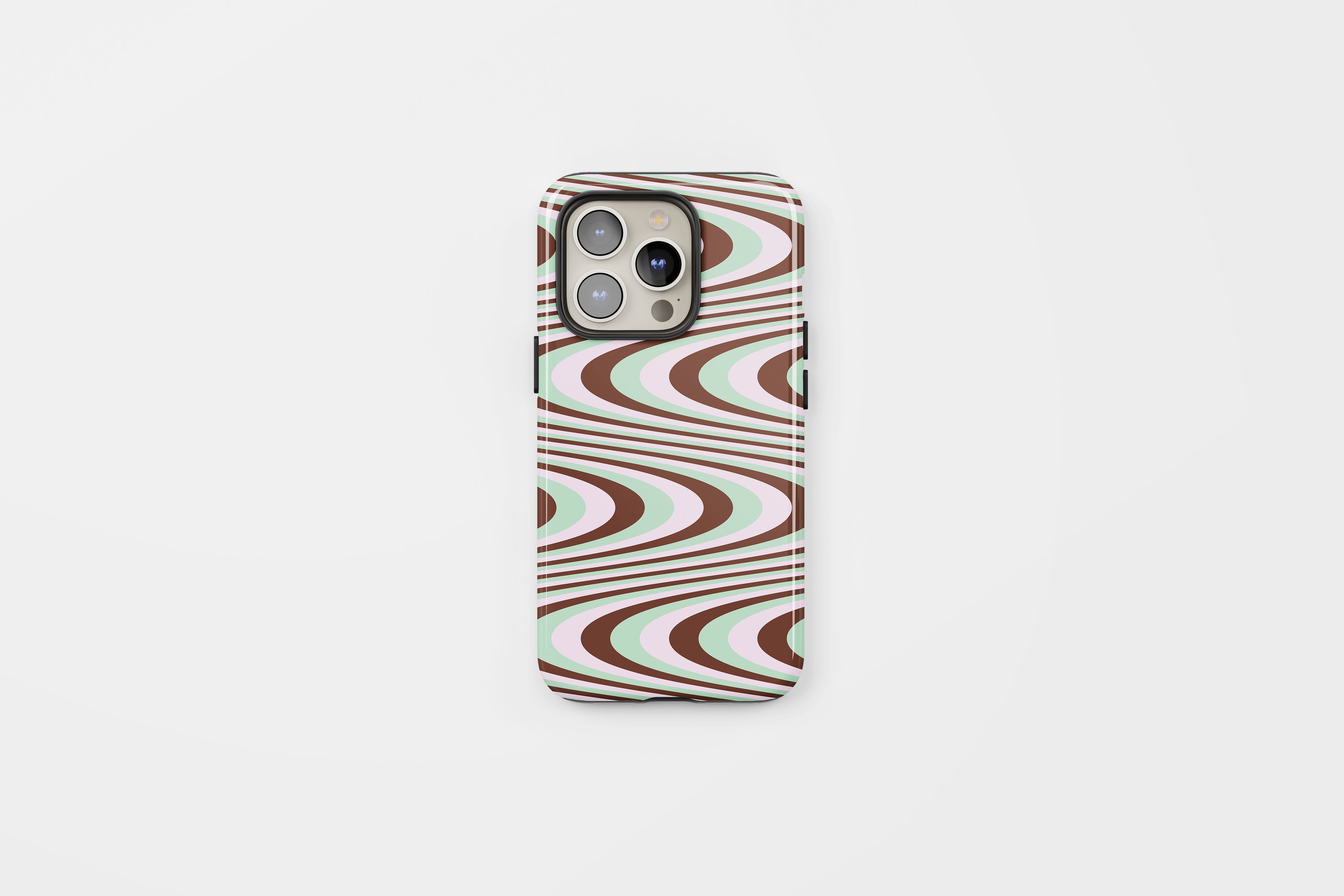 Wavy Tough Phone Case Brown Pastels