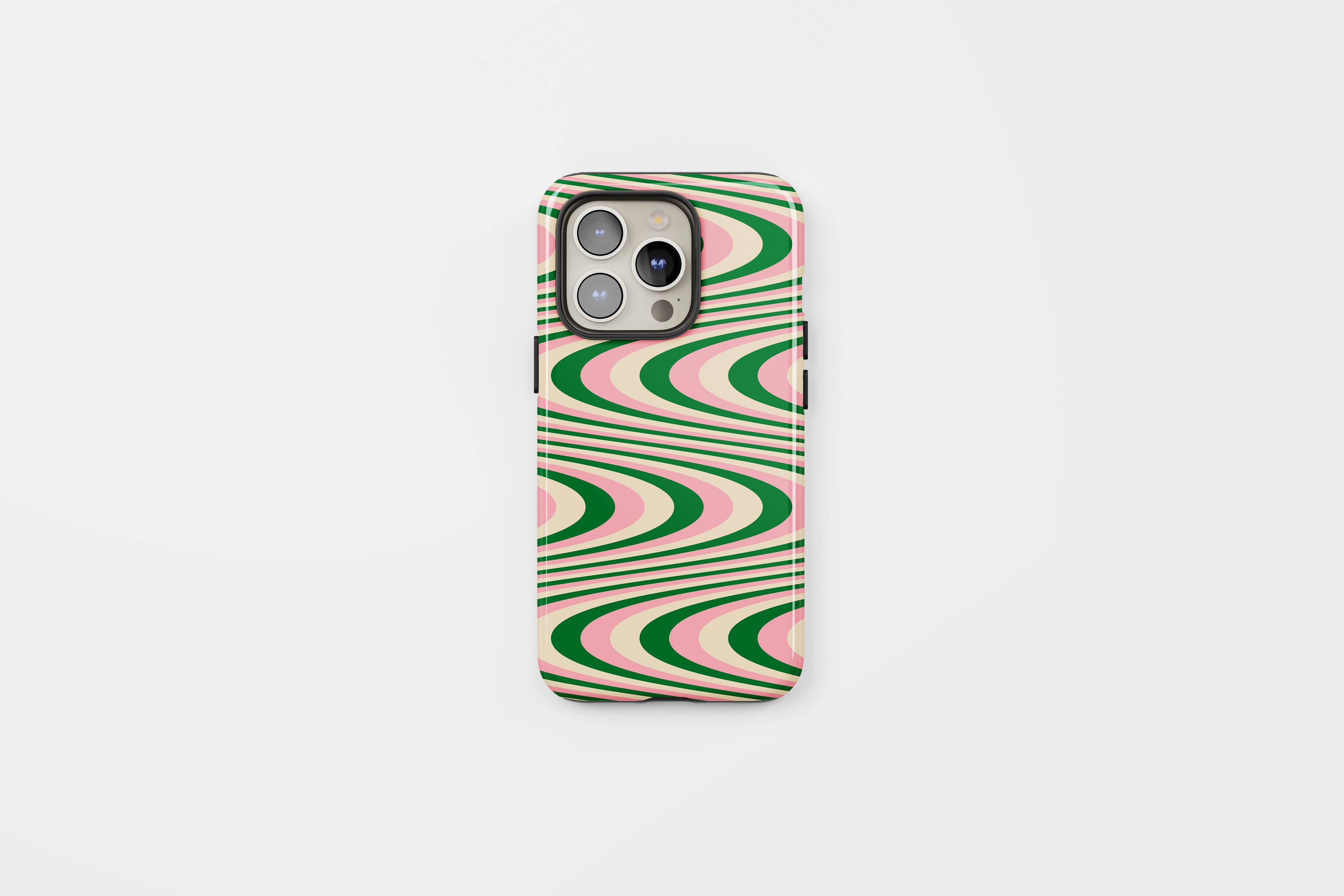 Wavy Tough Phone Case Green Pink