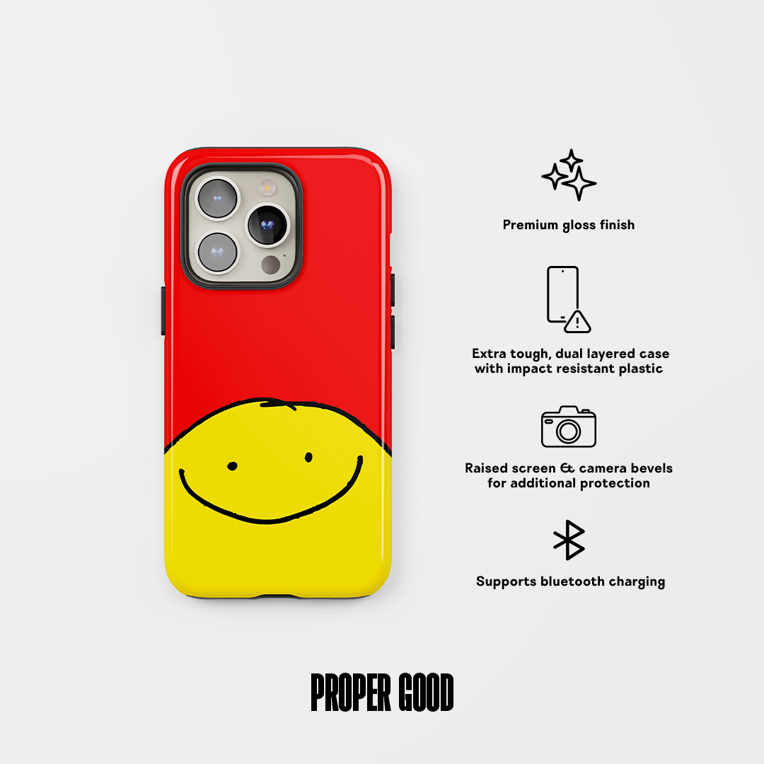 Smiley Tough Phone Case Red