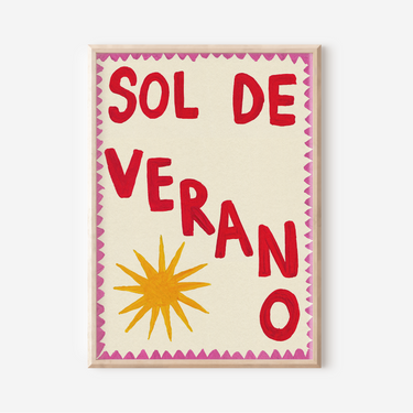 Sol De Verano Hand Painted Print