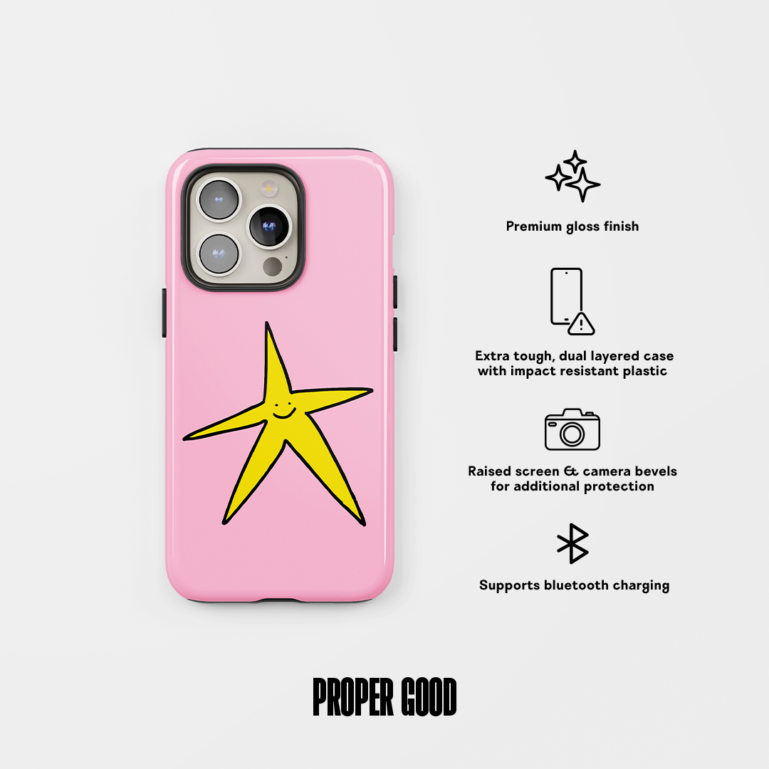 Star Tough Phone Case Pink