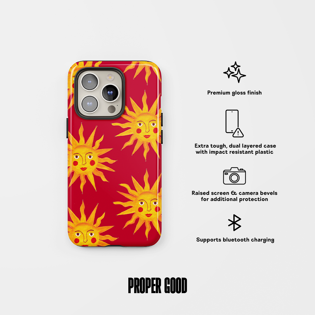 Summer Sun Tough Phone Case Red