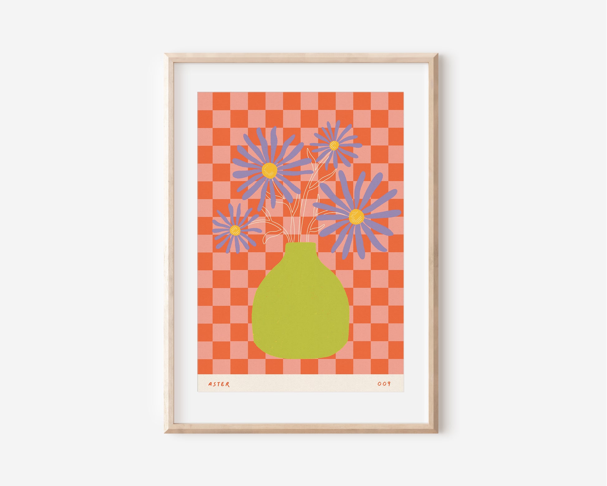 Aster September Birth Flower Print