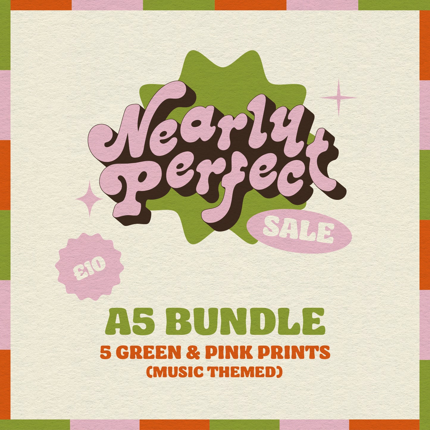 SECONDS SALE GREEN & PINK A5 BUNDLE