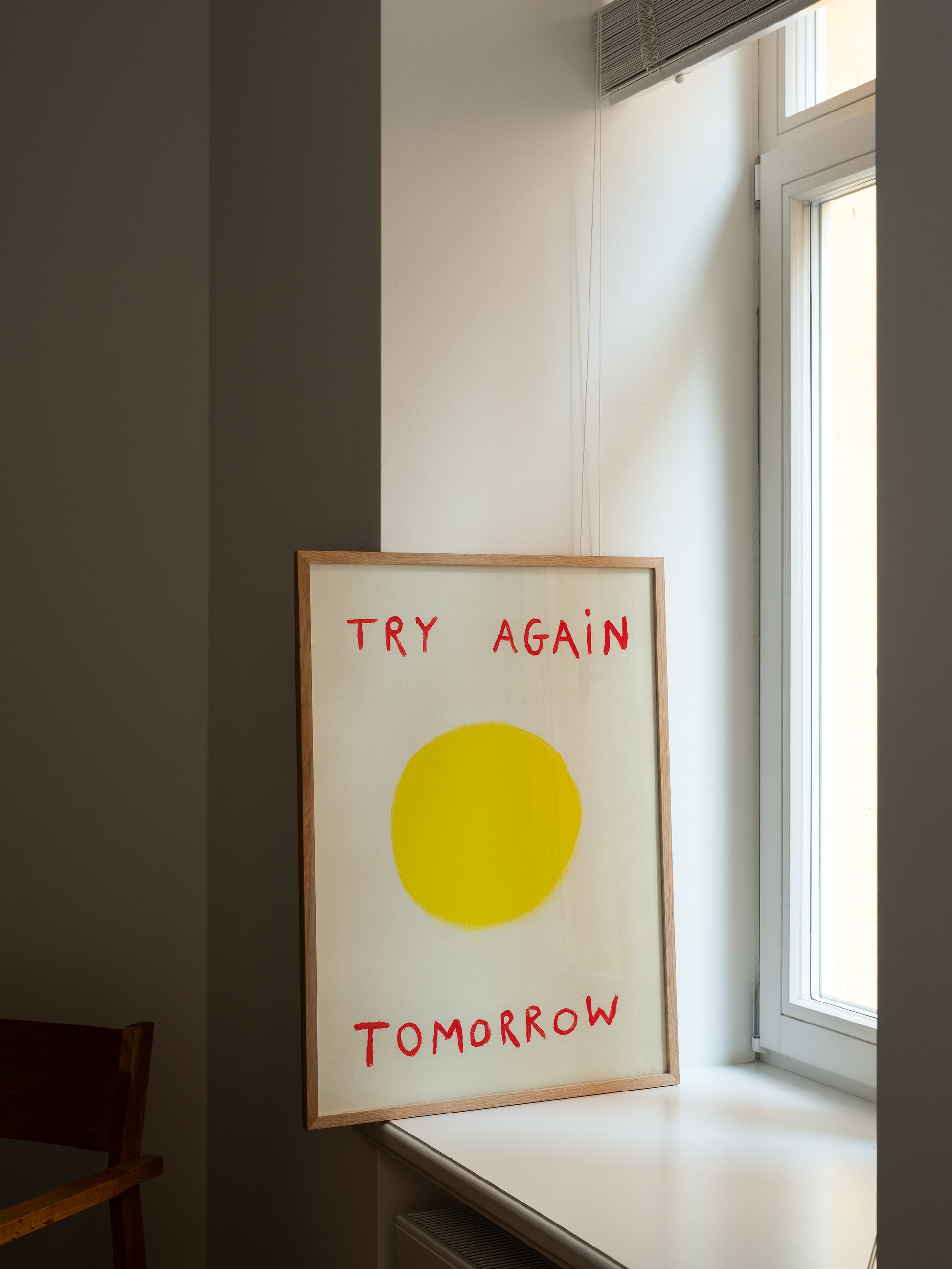 Try Again Tomorrow Quote Hand Painted Print