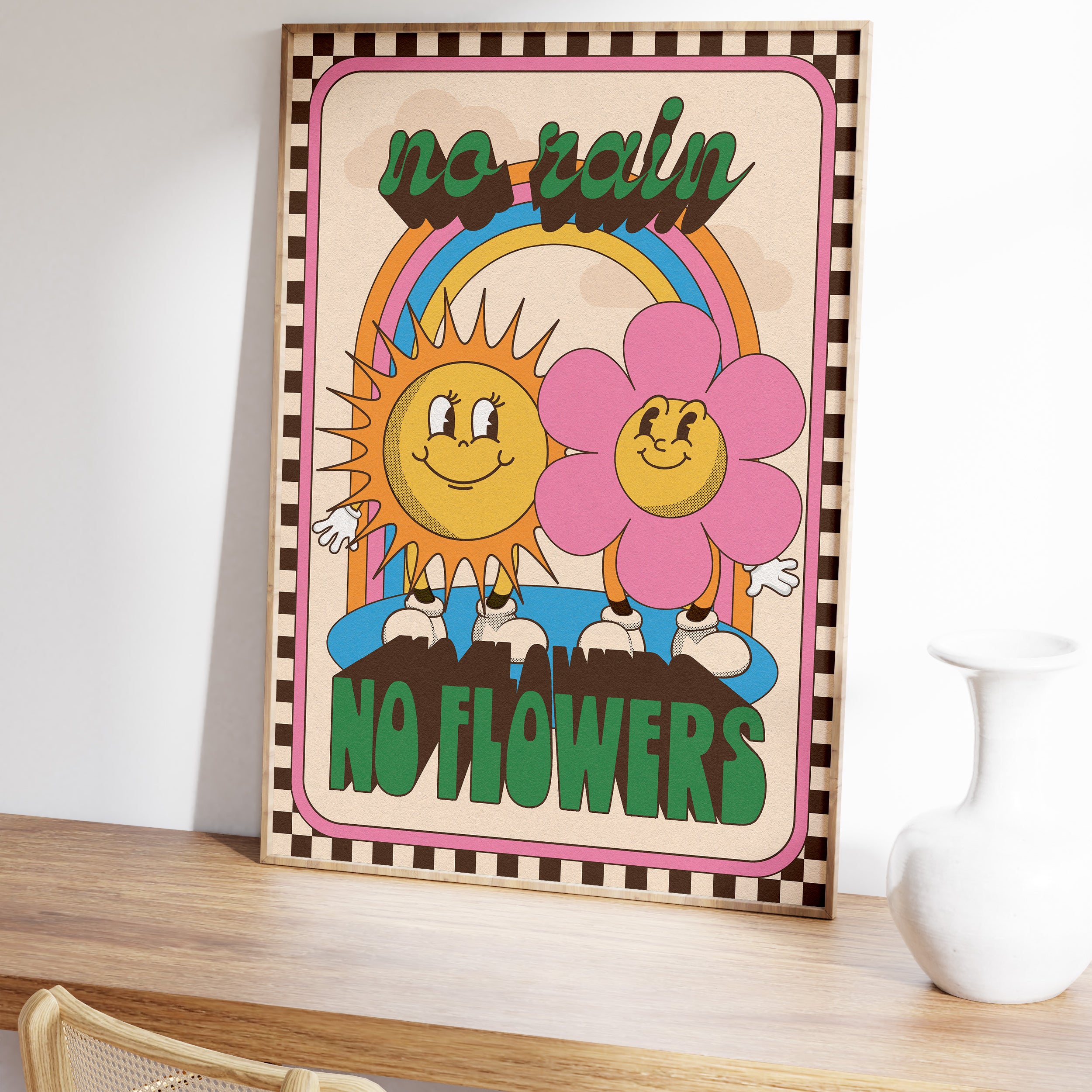 No Rain No Flowers Print