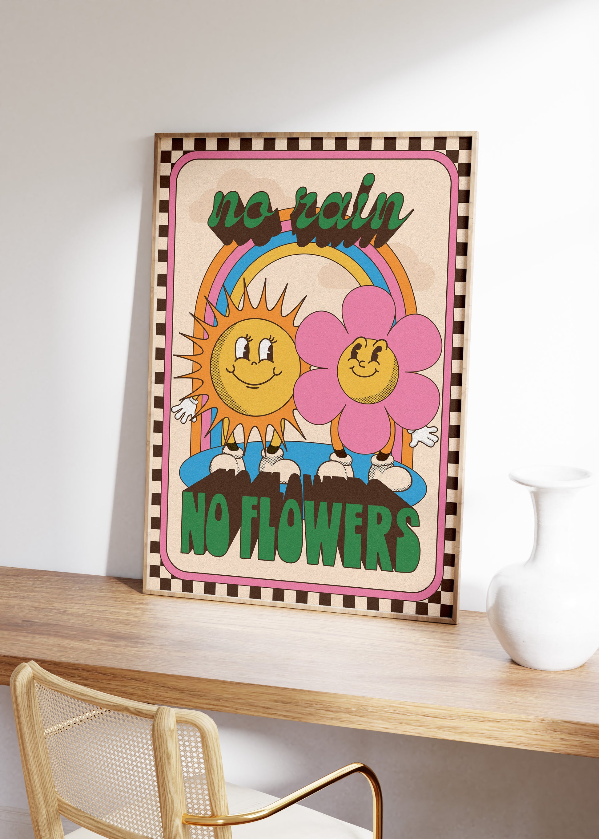 No Rain No Flowers Print