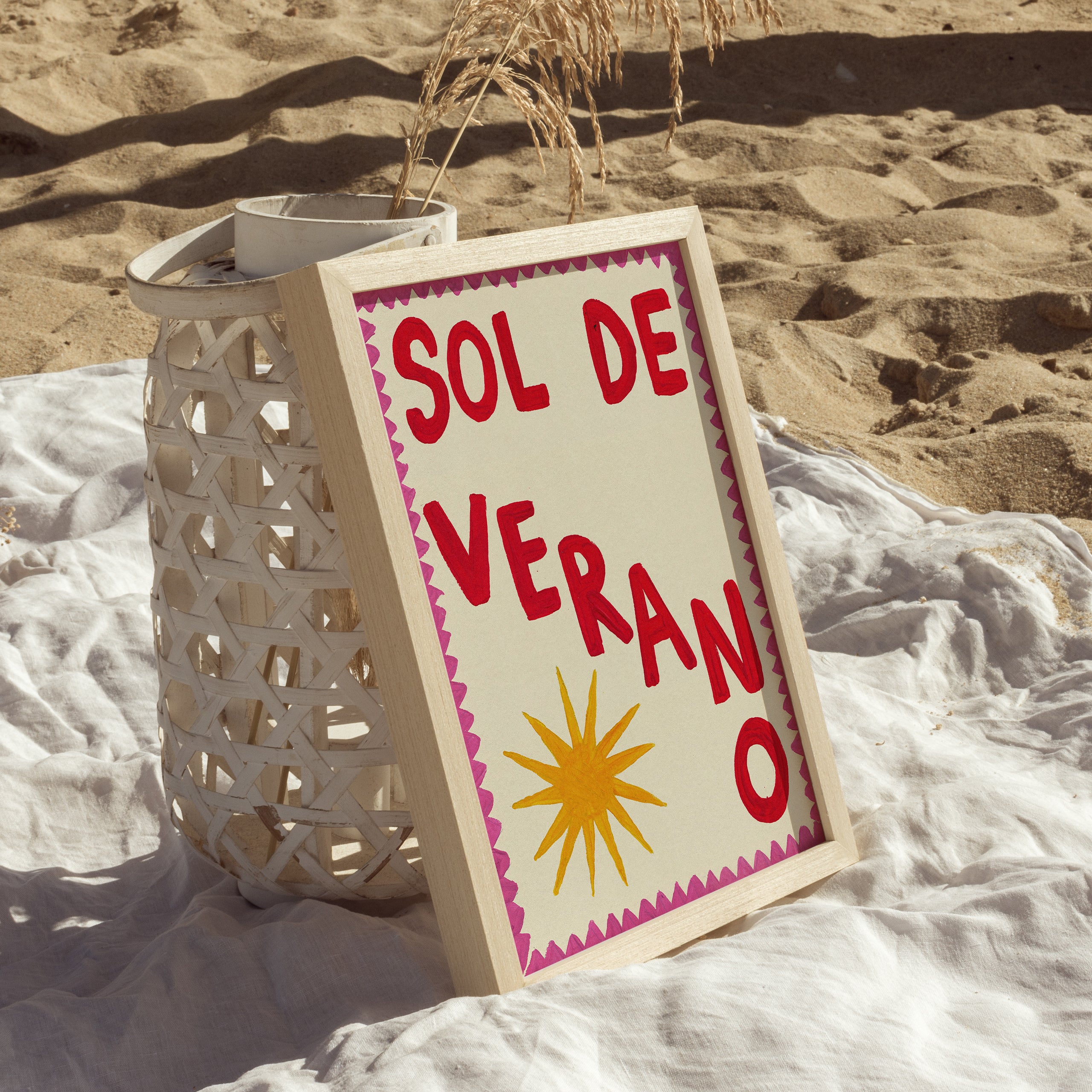 Sol De Verano Hand Painted Print