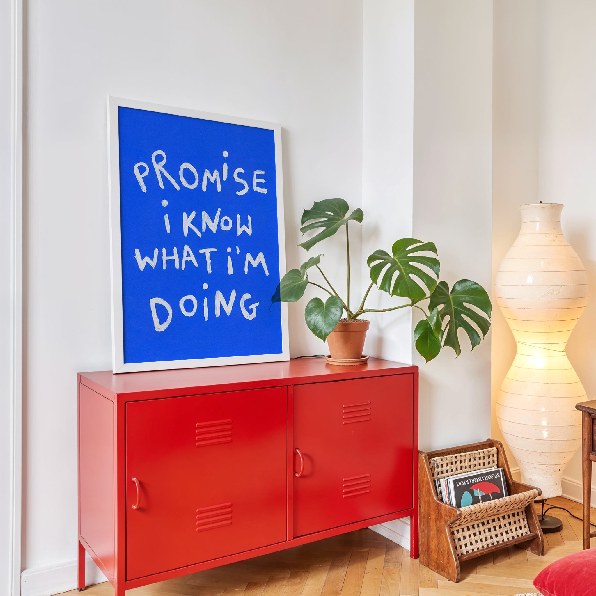 Know What I'm Doing Quote Hand Painted Print