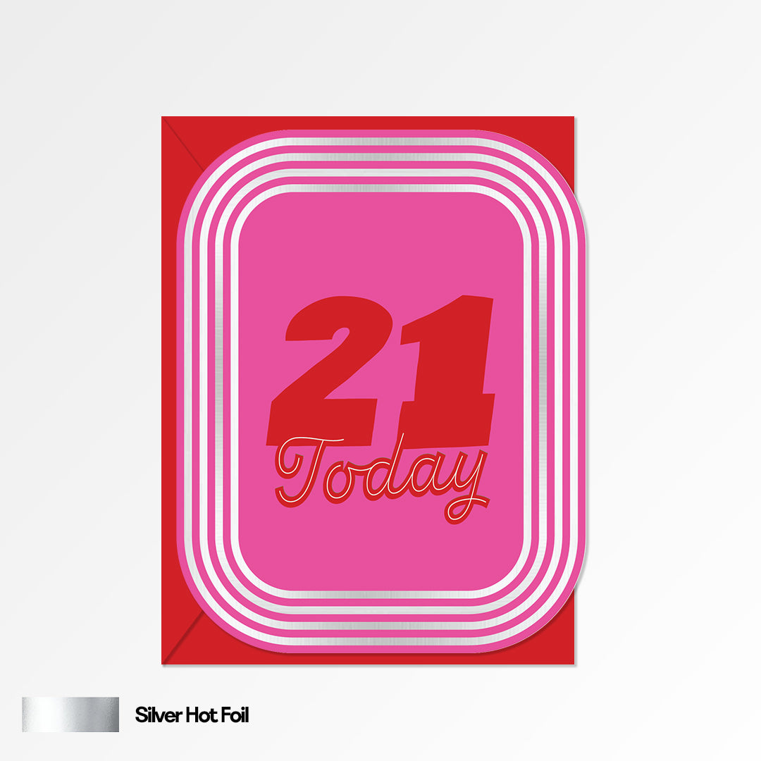 21 Age Birthday Card