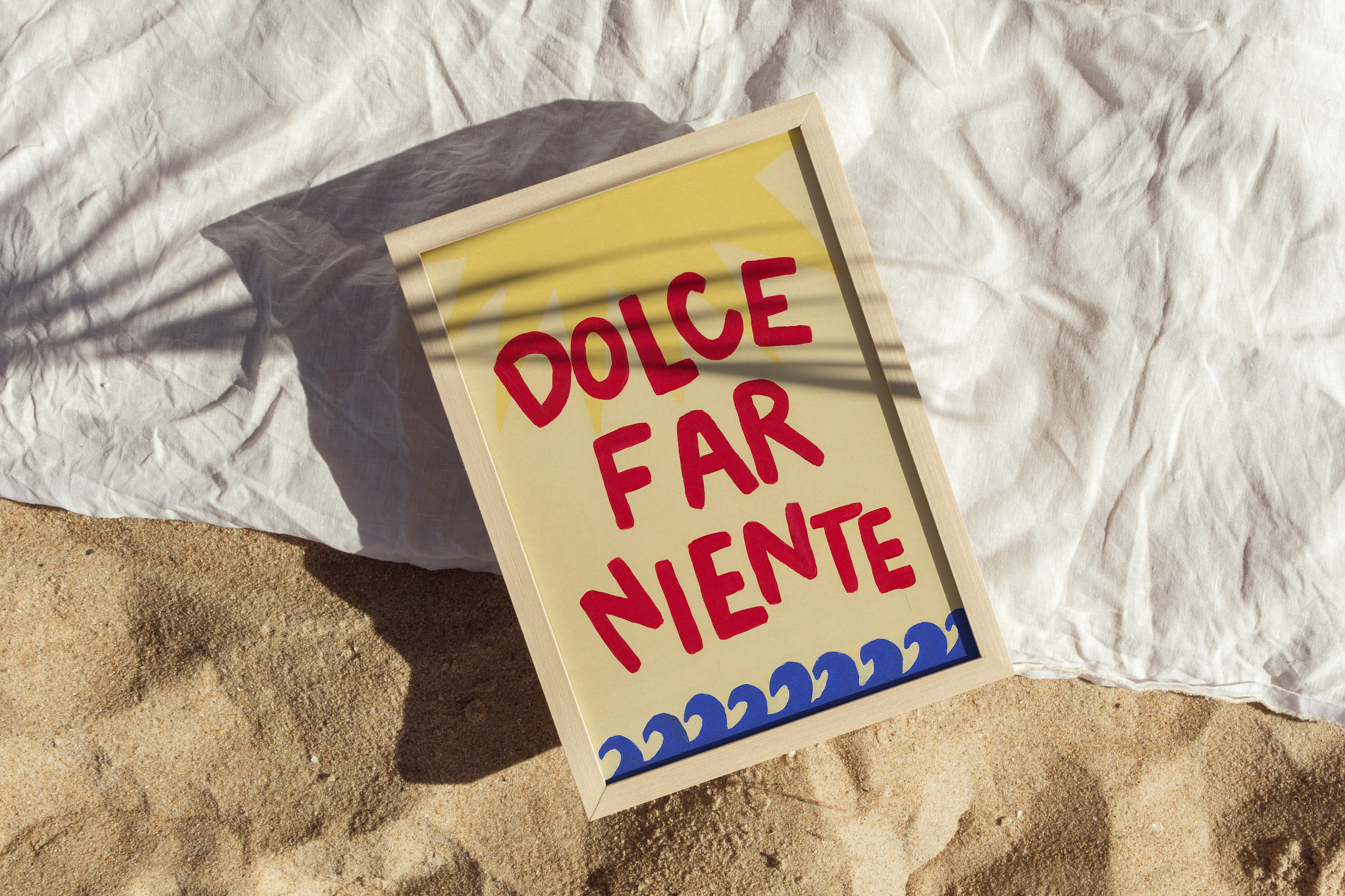 Dolce Far Niente Hand Painted Art Print