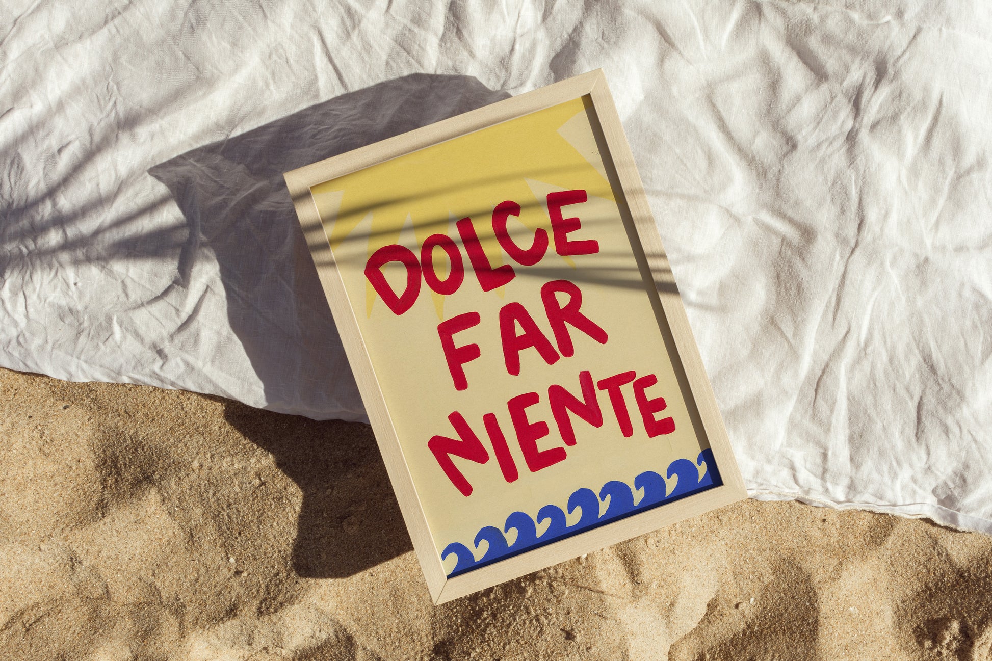 Dolce Far Niente Hand Painted Art Print