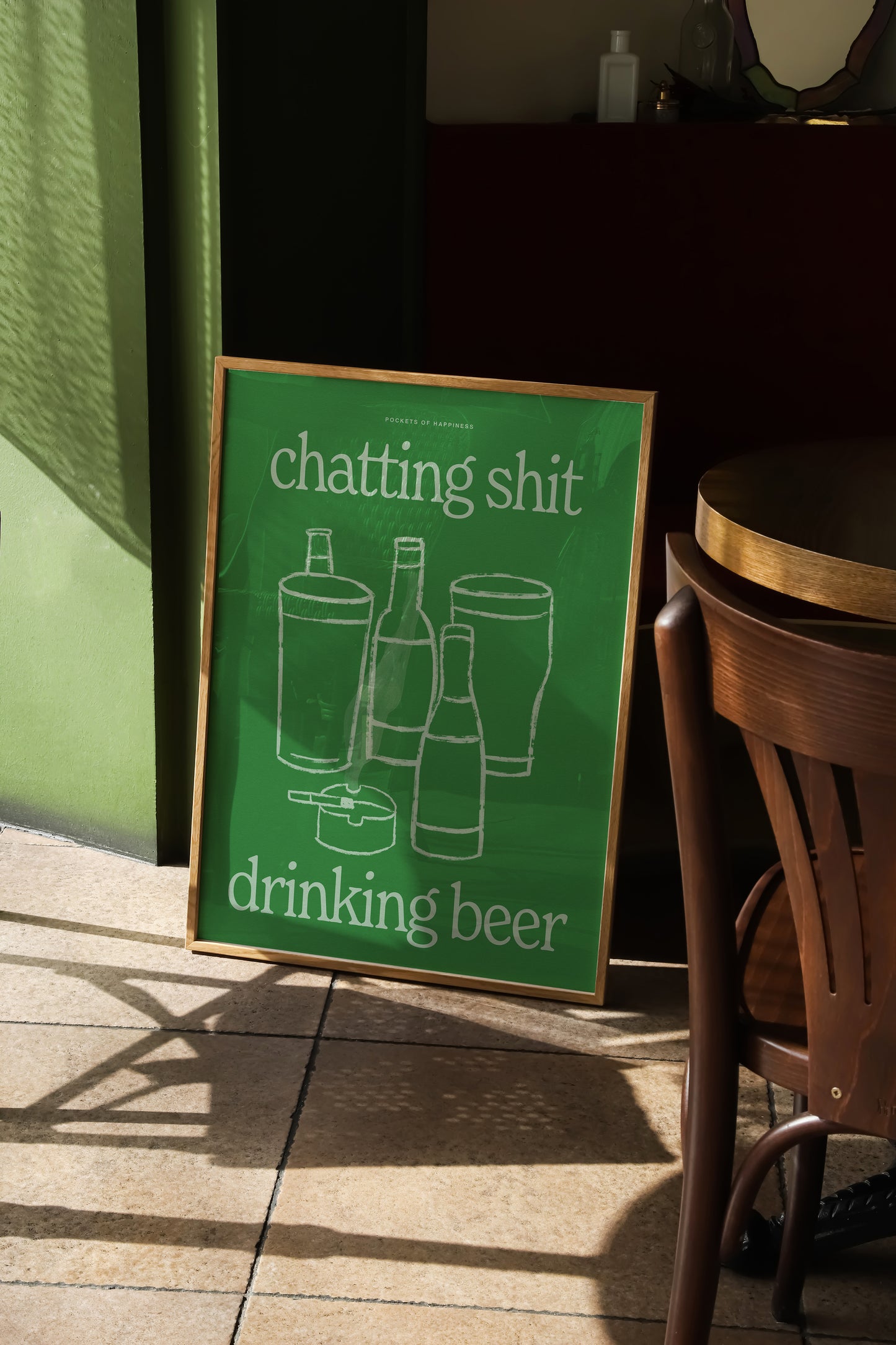 Chatting Shit Drinking Beer Print