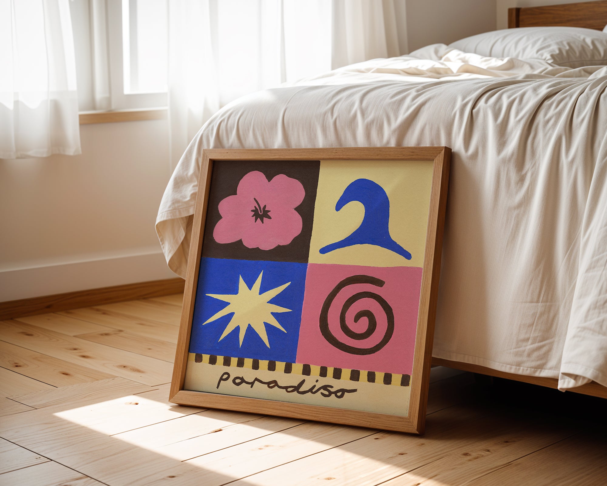 Paradiso Hand Painted Art Print