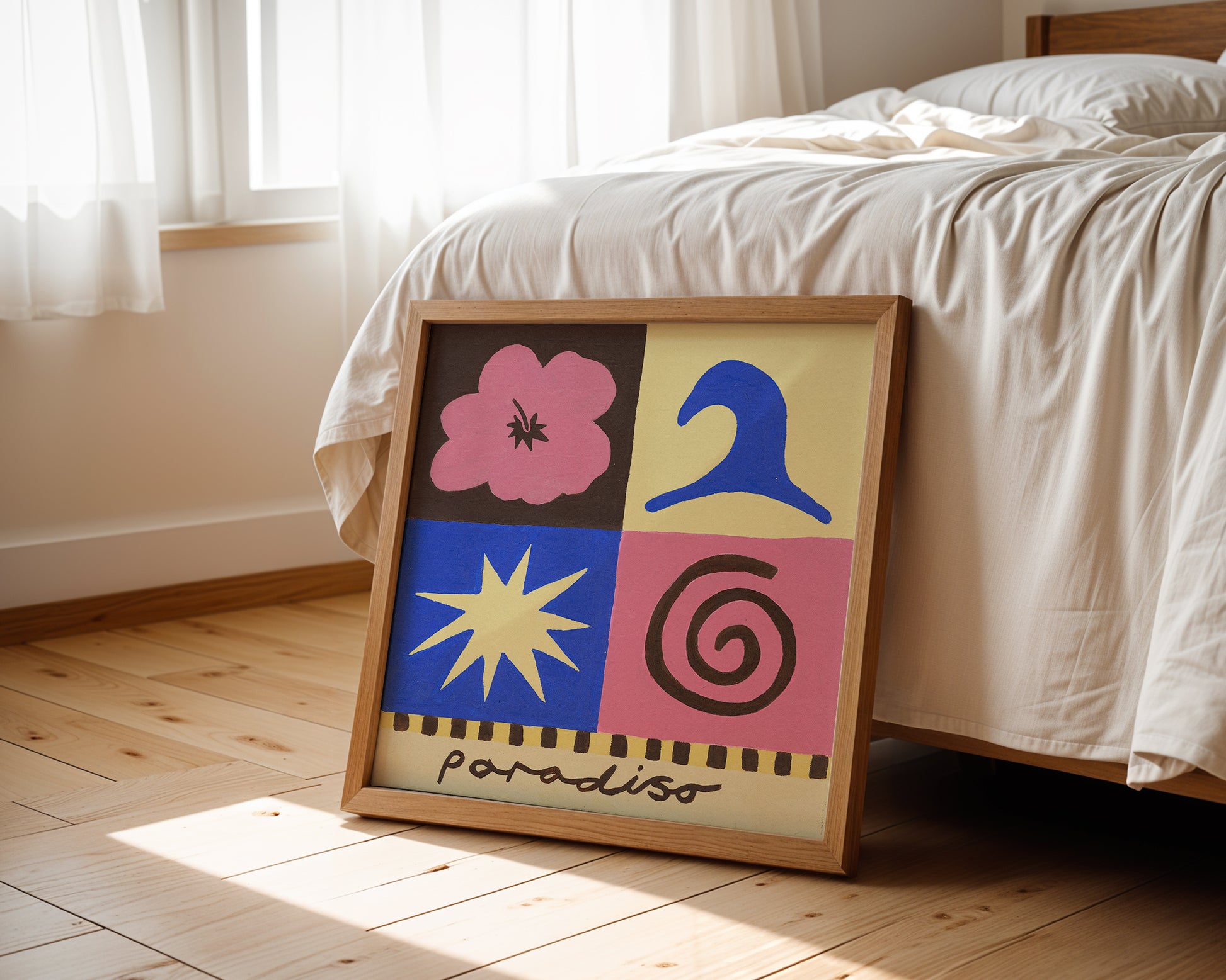 Paradiso Hand Painted Art Print