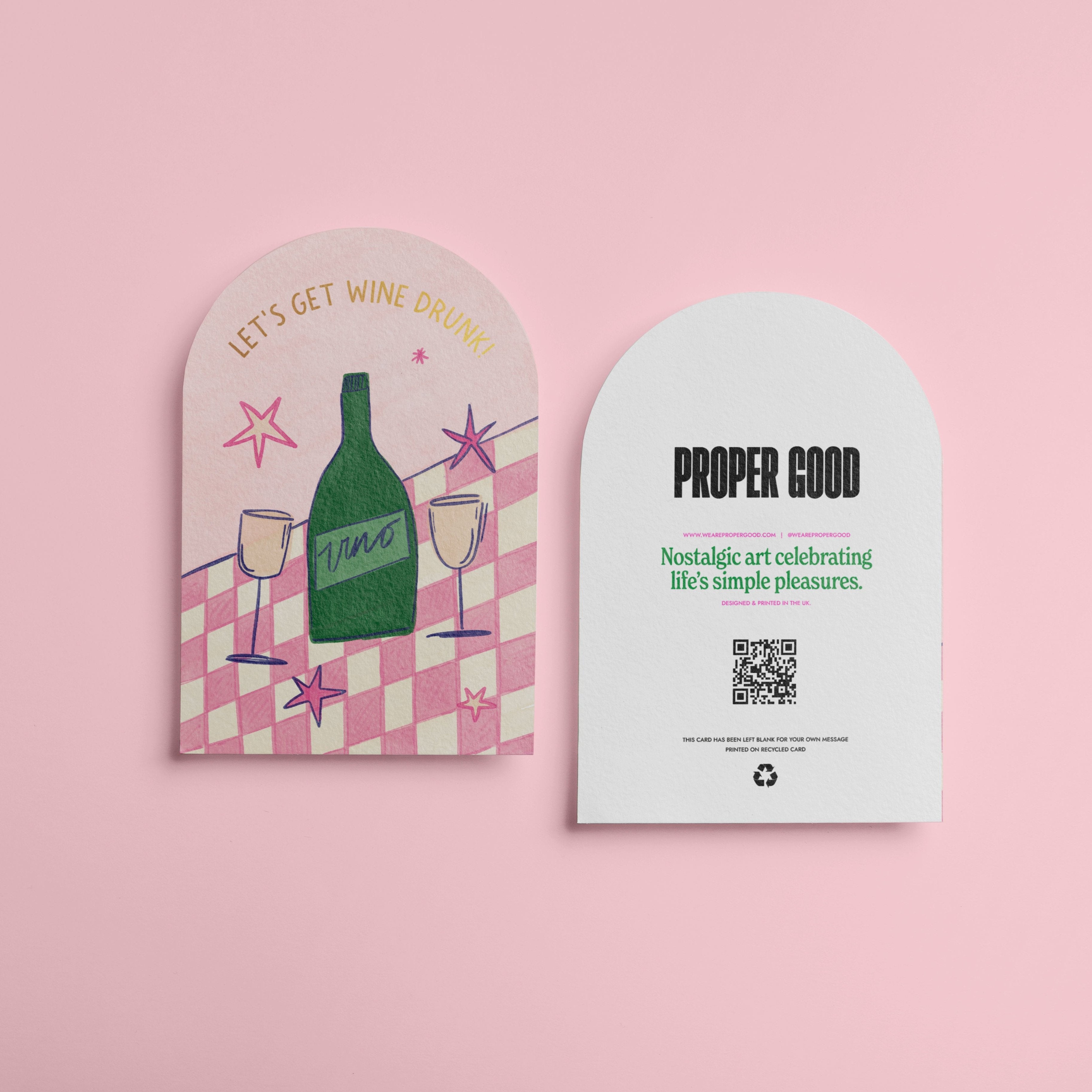 Wine Drunk Celebration Foiled Card