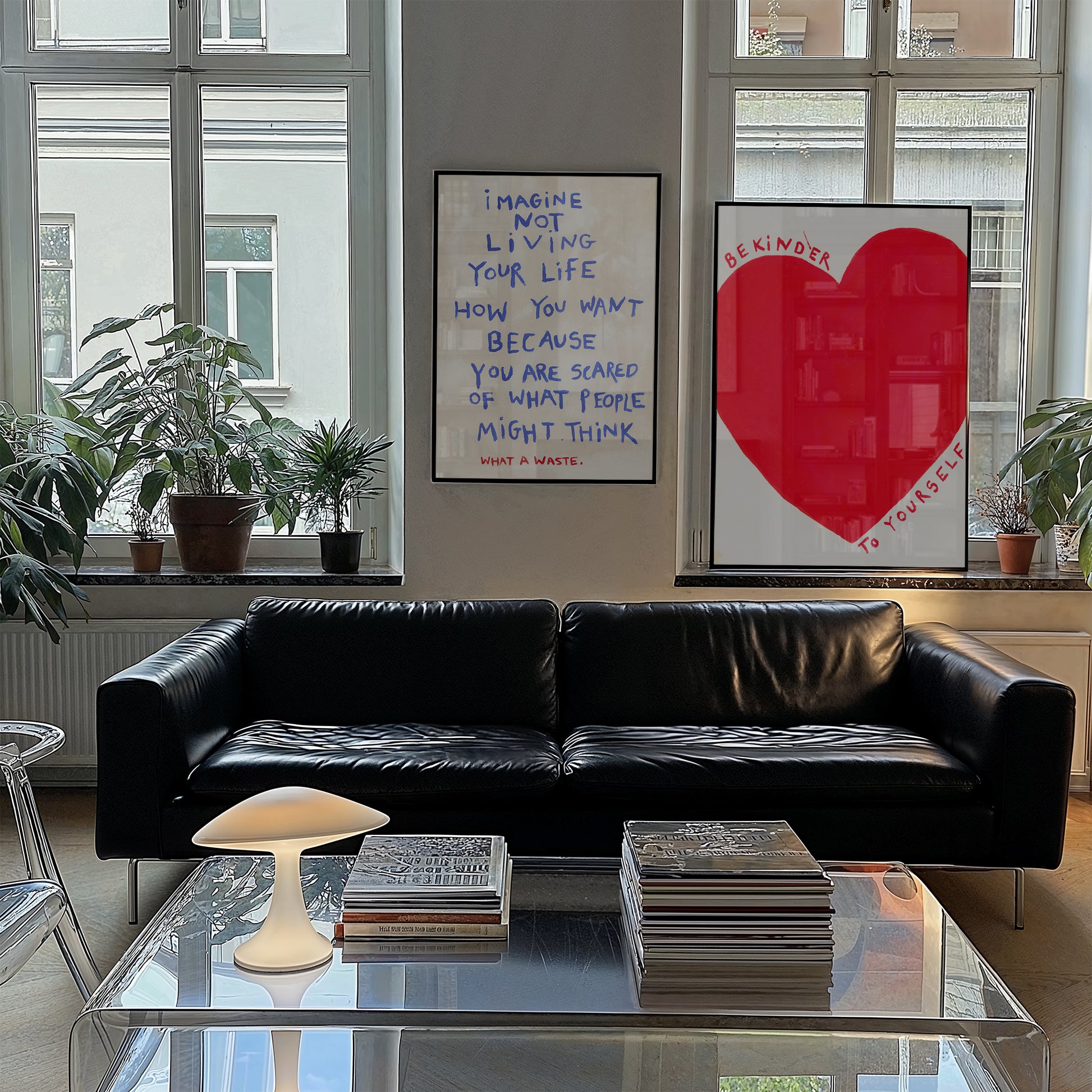 Live Your Life Quote Hand Painted Print