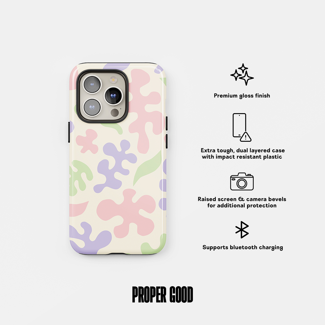 Abstract Matisse Inspired Tough Phone Case Pastel