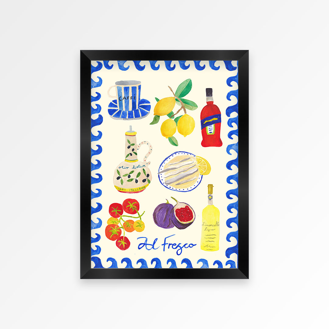 Alfresco Hand Painted Print