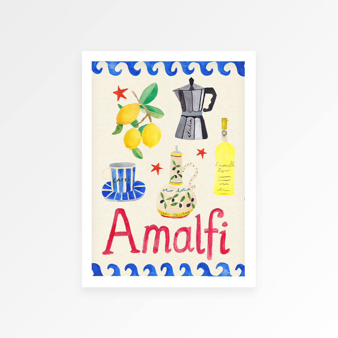 Amalfi Travel Trinket Hand Painted Print