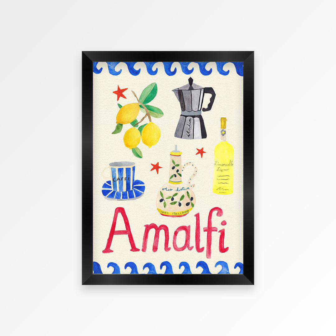Amalfi Travel Trinket Hand Painted Print