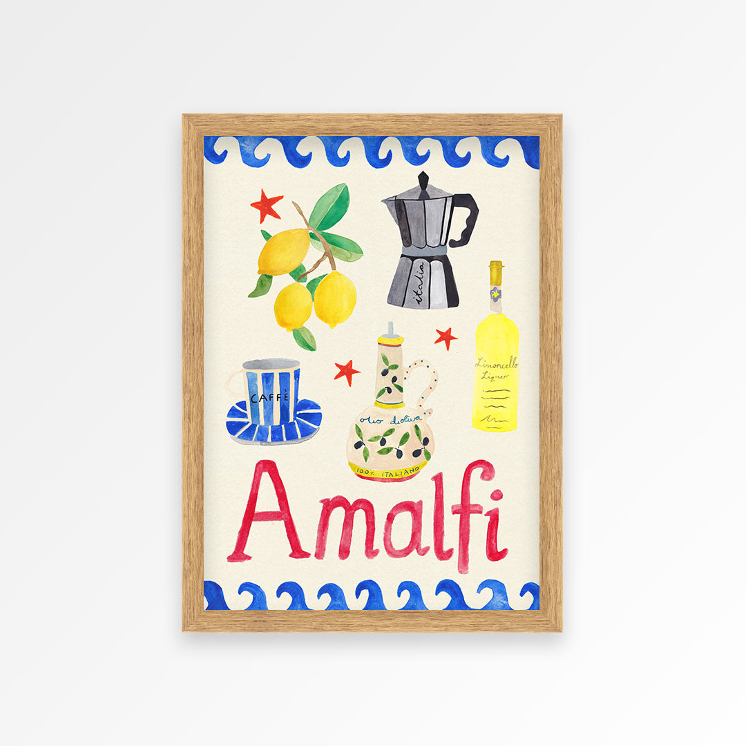 Amalfi Travel Trinket Hand Painted Print