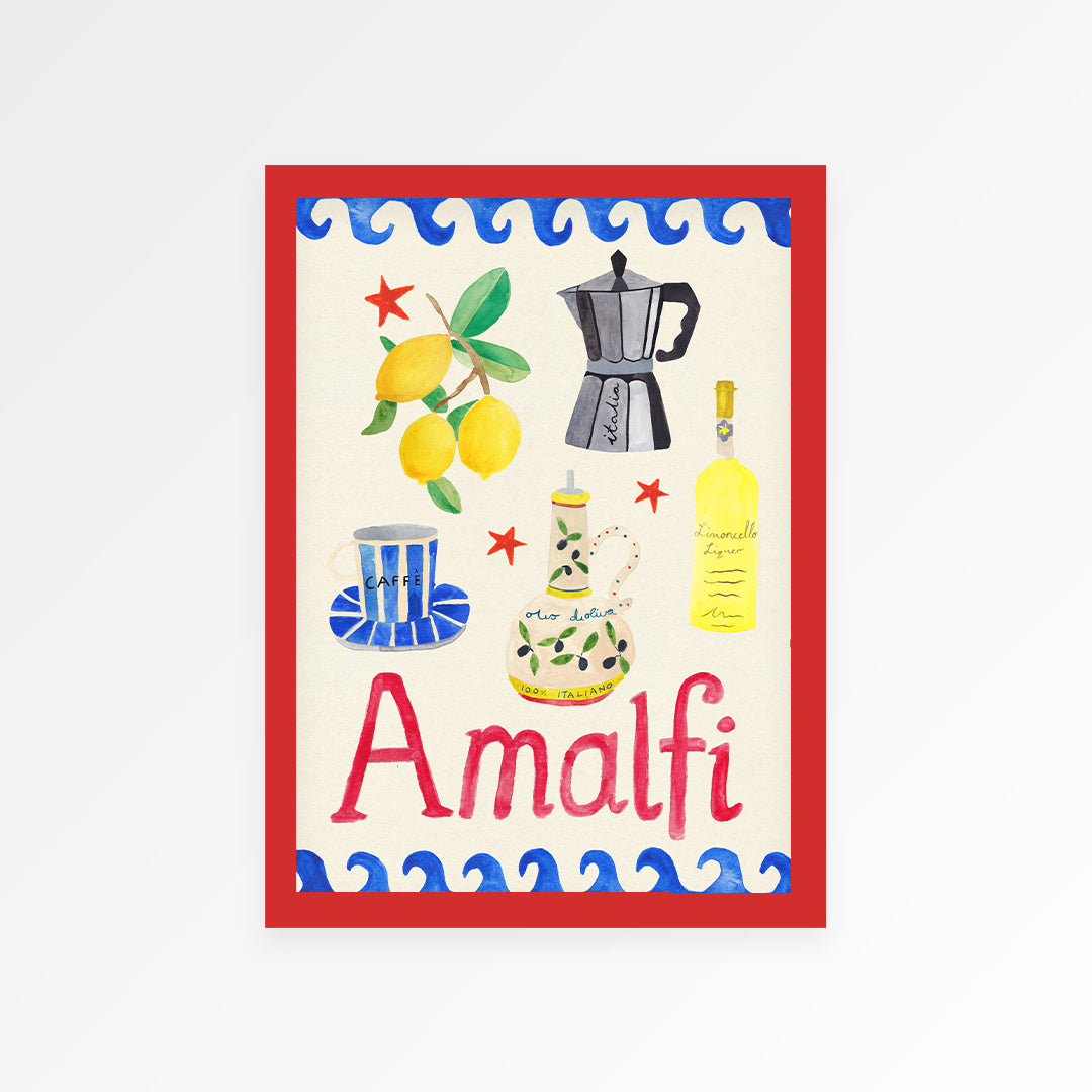 Amalfi Travel Trinket Hand Painted Print