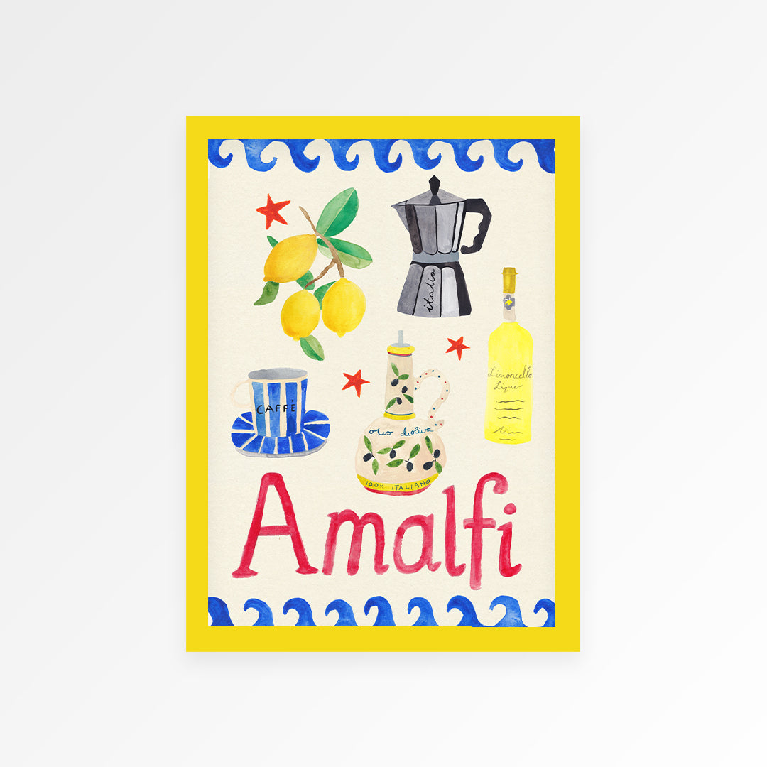 Amalfi Travel Trinket Hand Painted Print