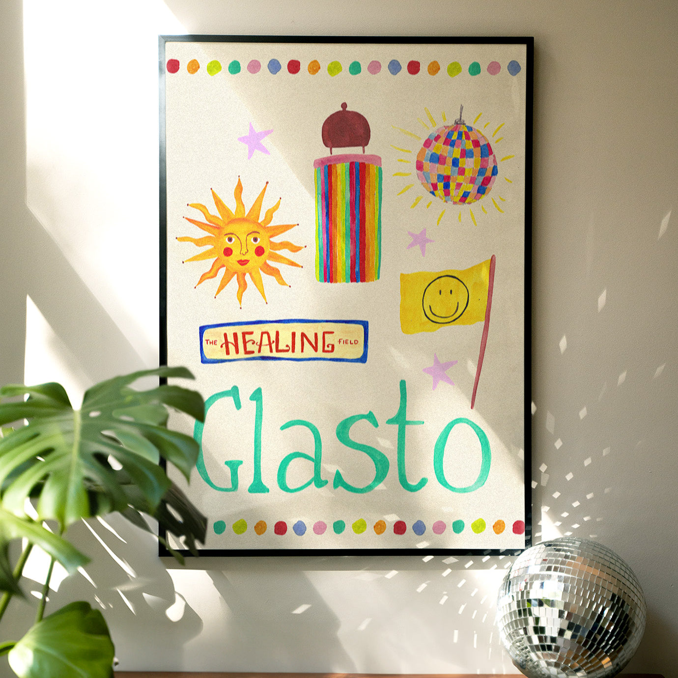 Glasto Trinket Hand Painted Print