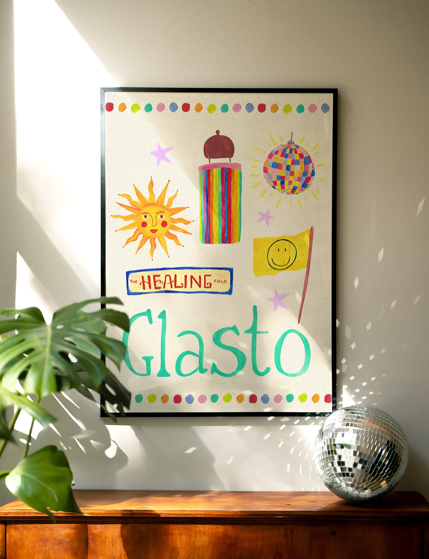 Glasto Trinket Hand Painted Print