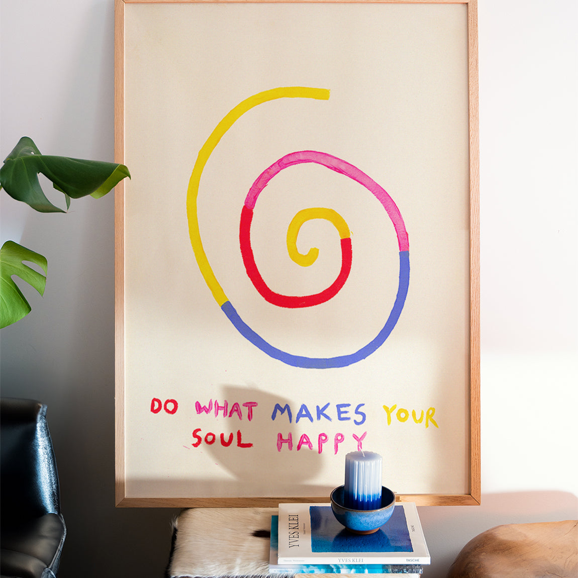 Make Your Soul Happy Quote Hand Painted Print