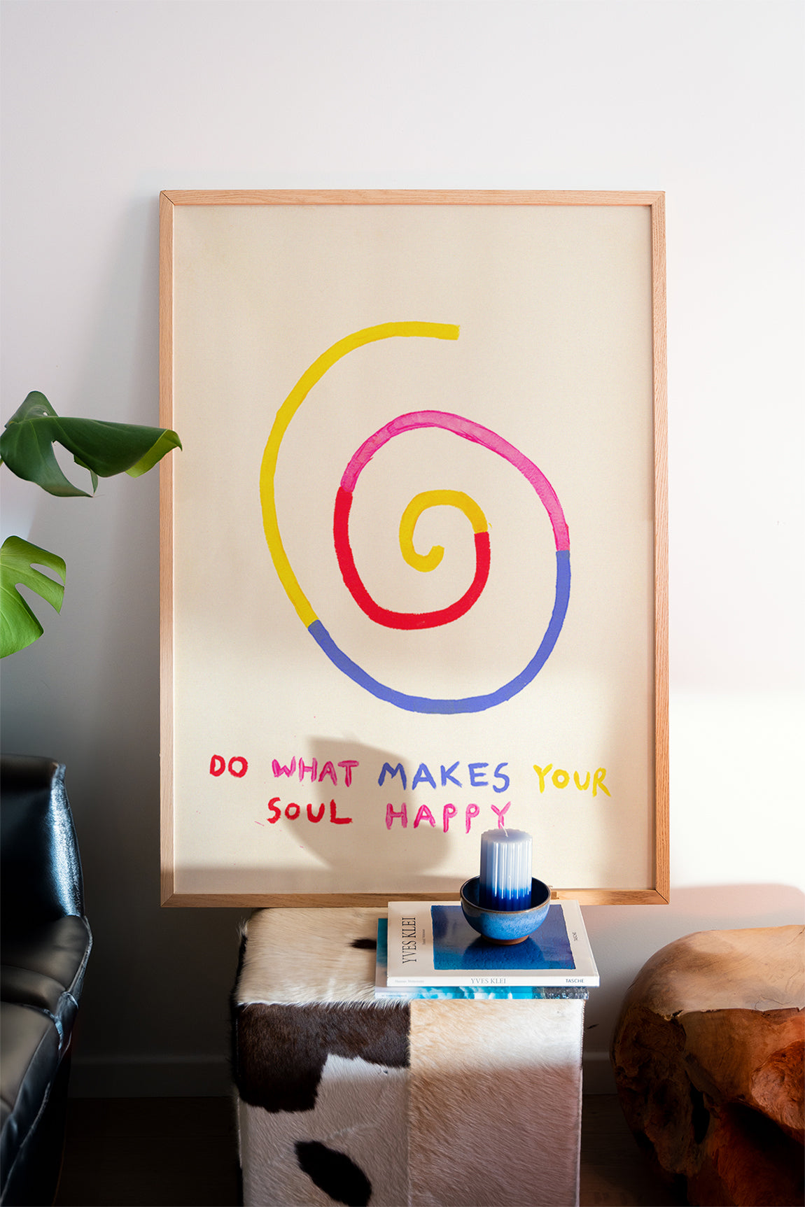 Make Your Soul Happy Quote Hand Painted Print