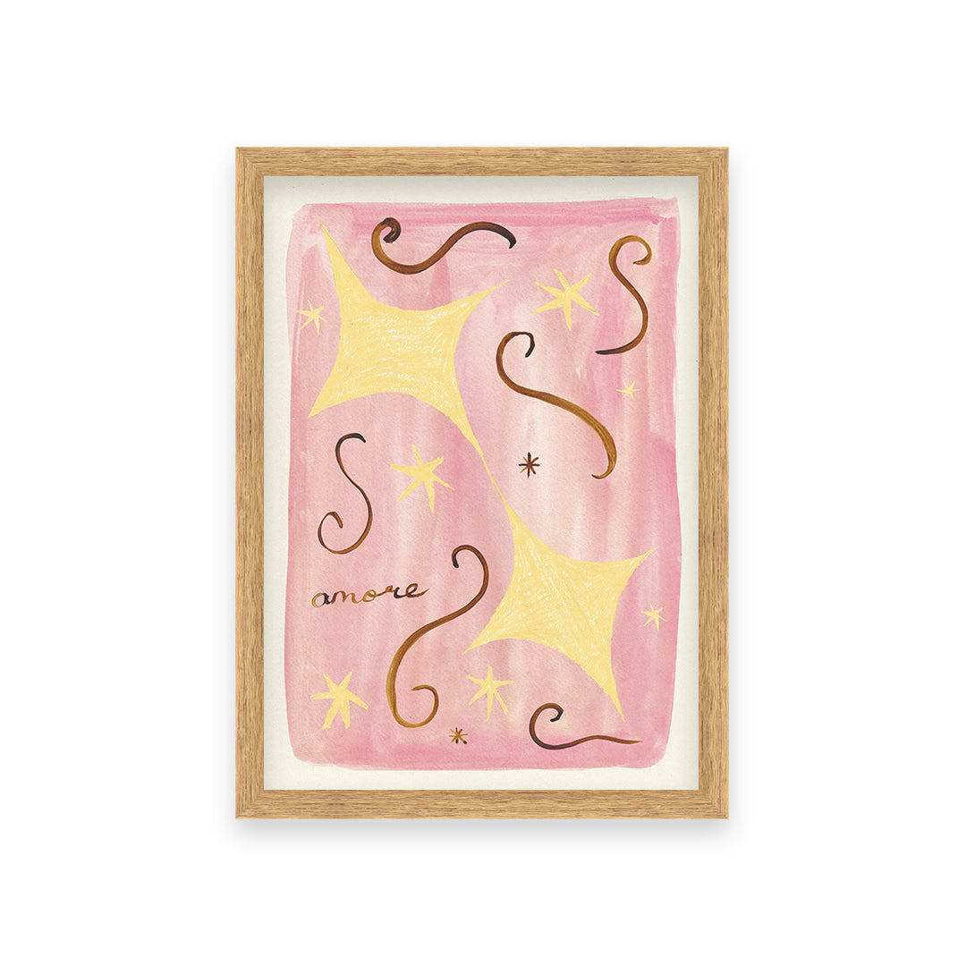 Amore Bedroom Handpainted Print