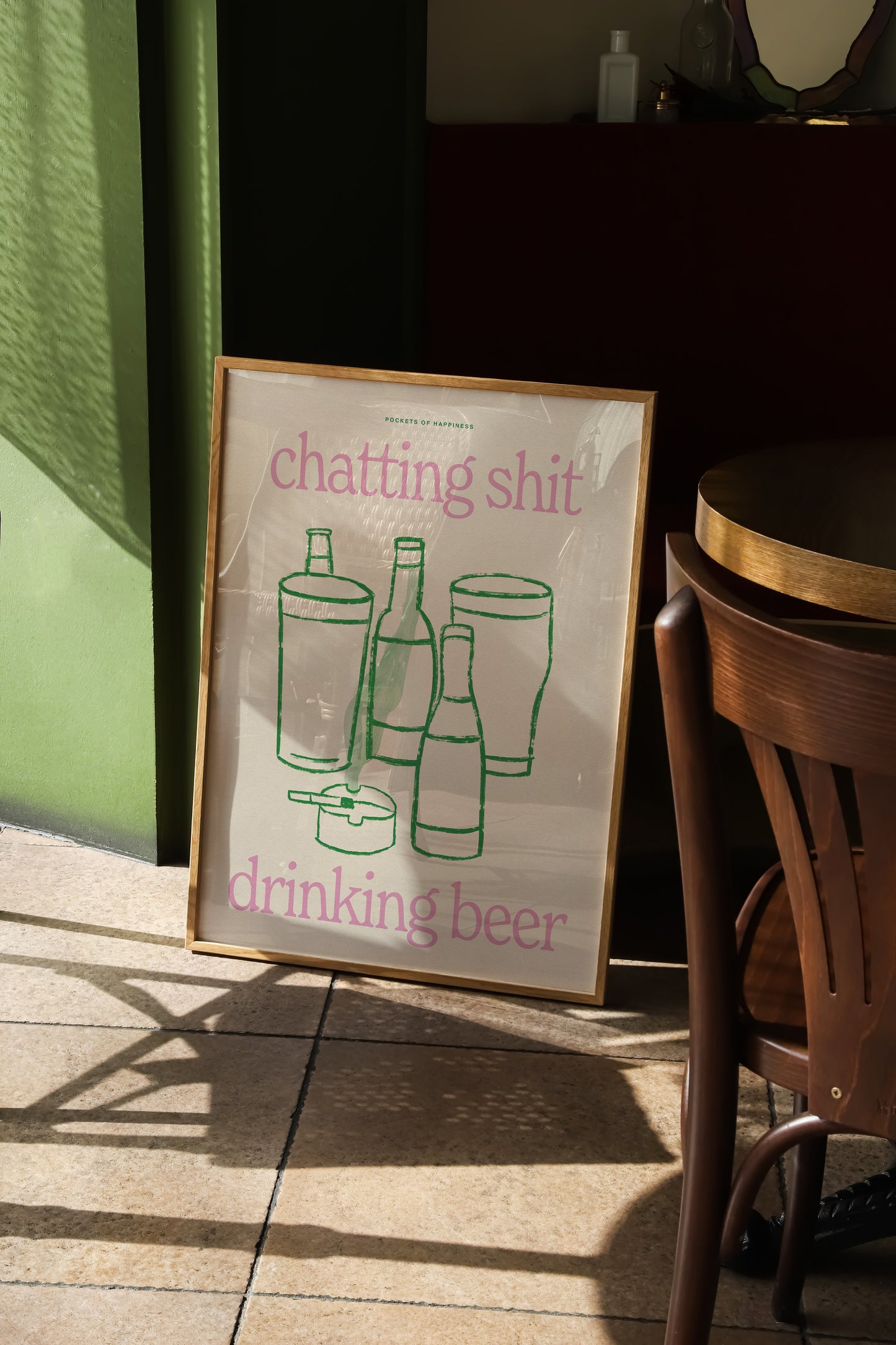 Chatting Shit Drinking Beer Print