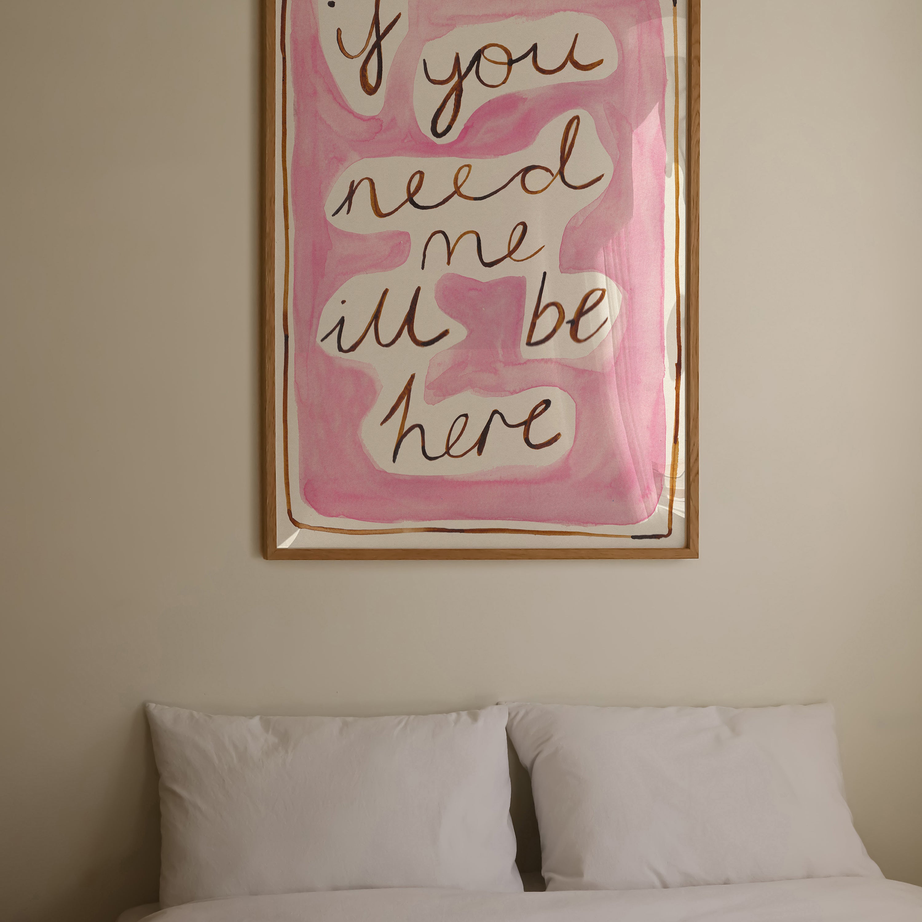 Bedroom Quote Hand Painted Print