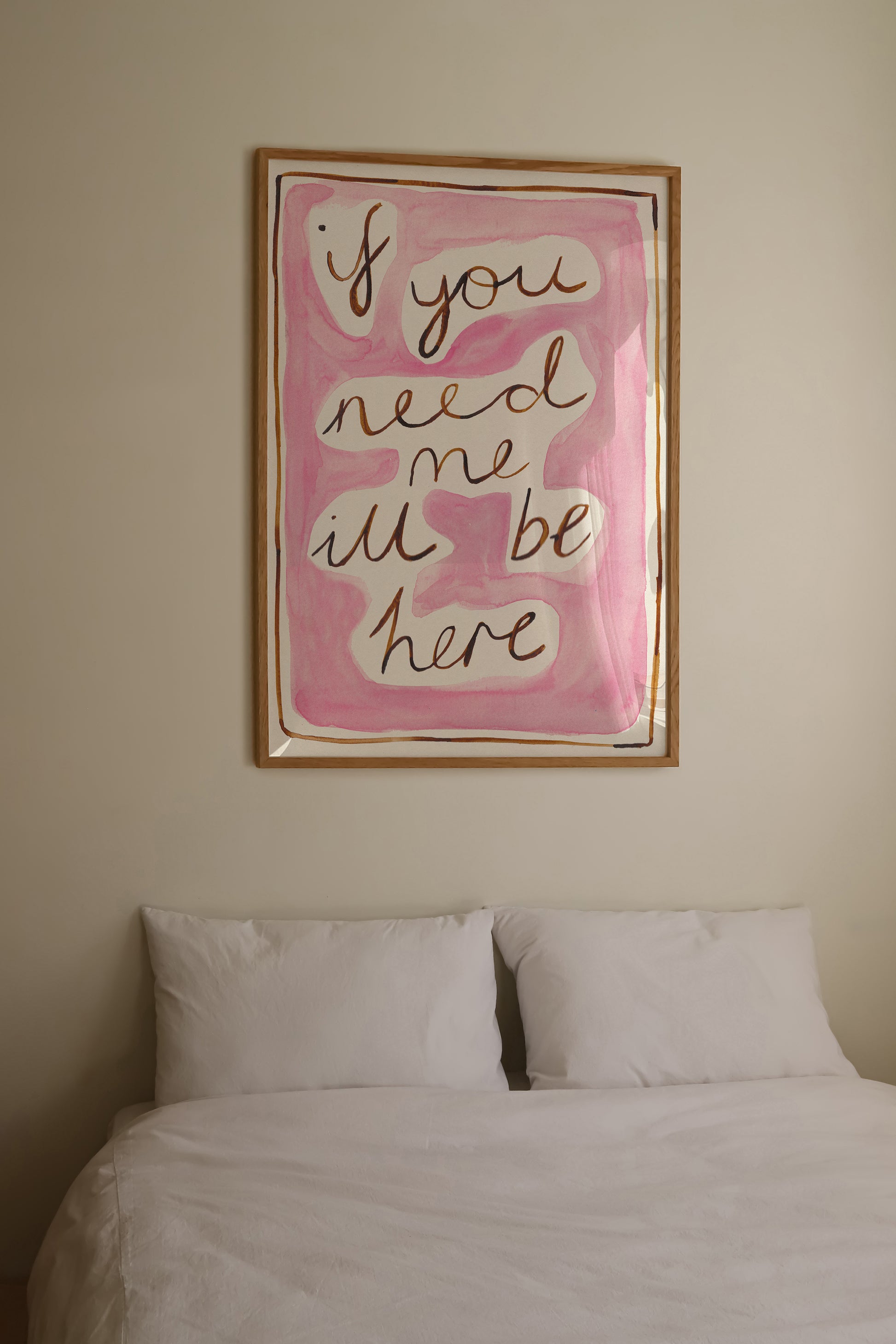 Bedroom Quote Hand Painted Print