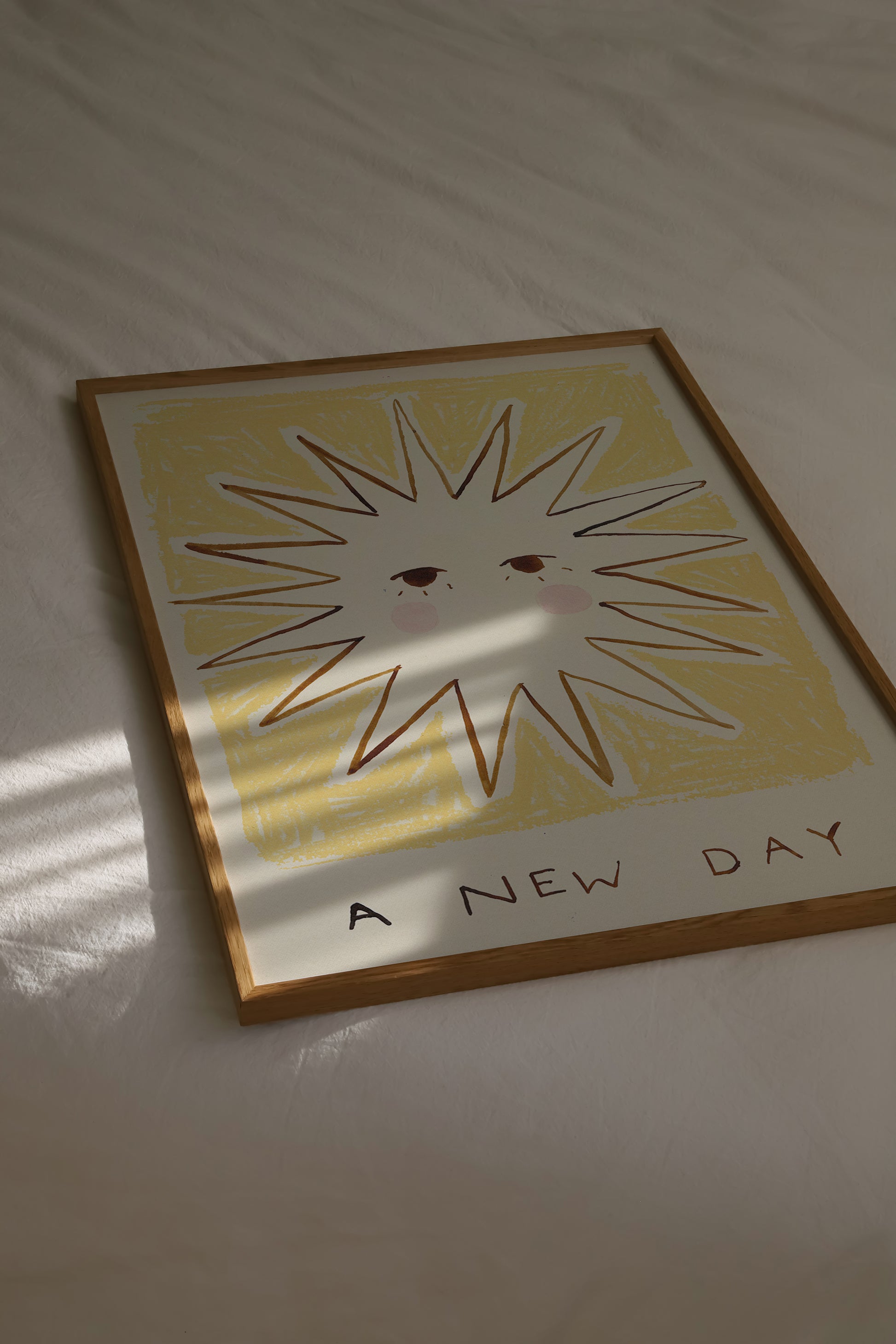 A New Day Quote Bedroom Hand Painted Print