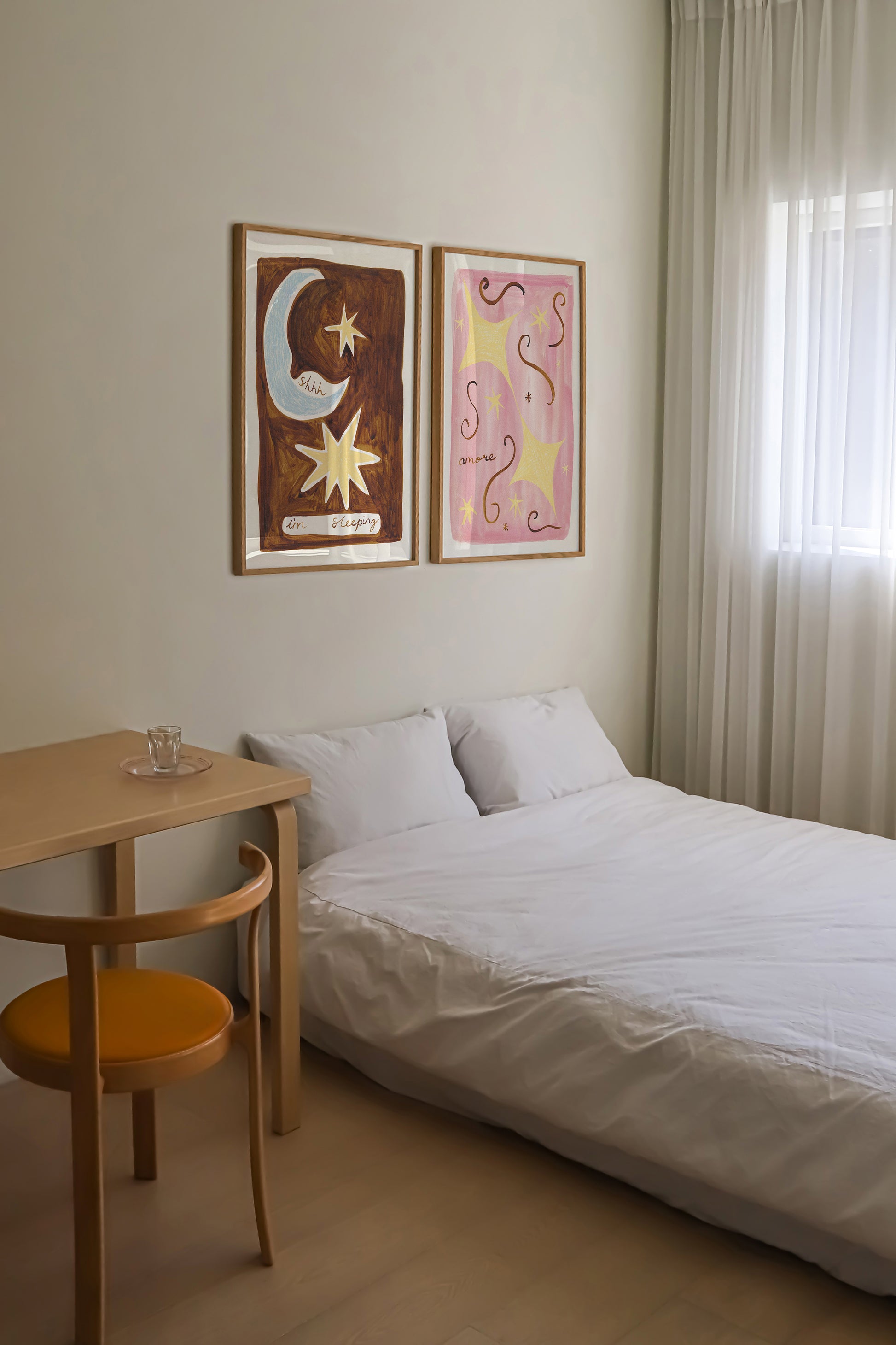 Sleeping Bedroom Quote Hand Painted Print