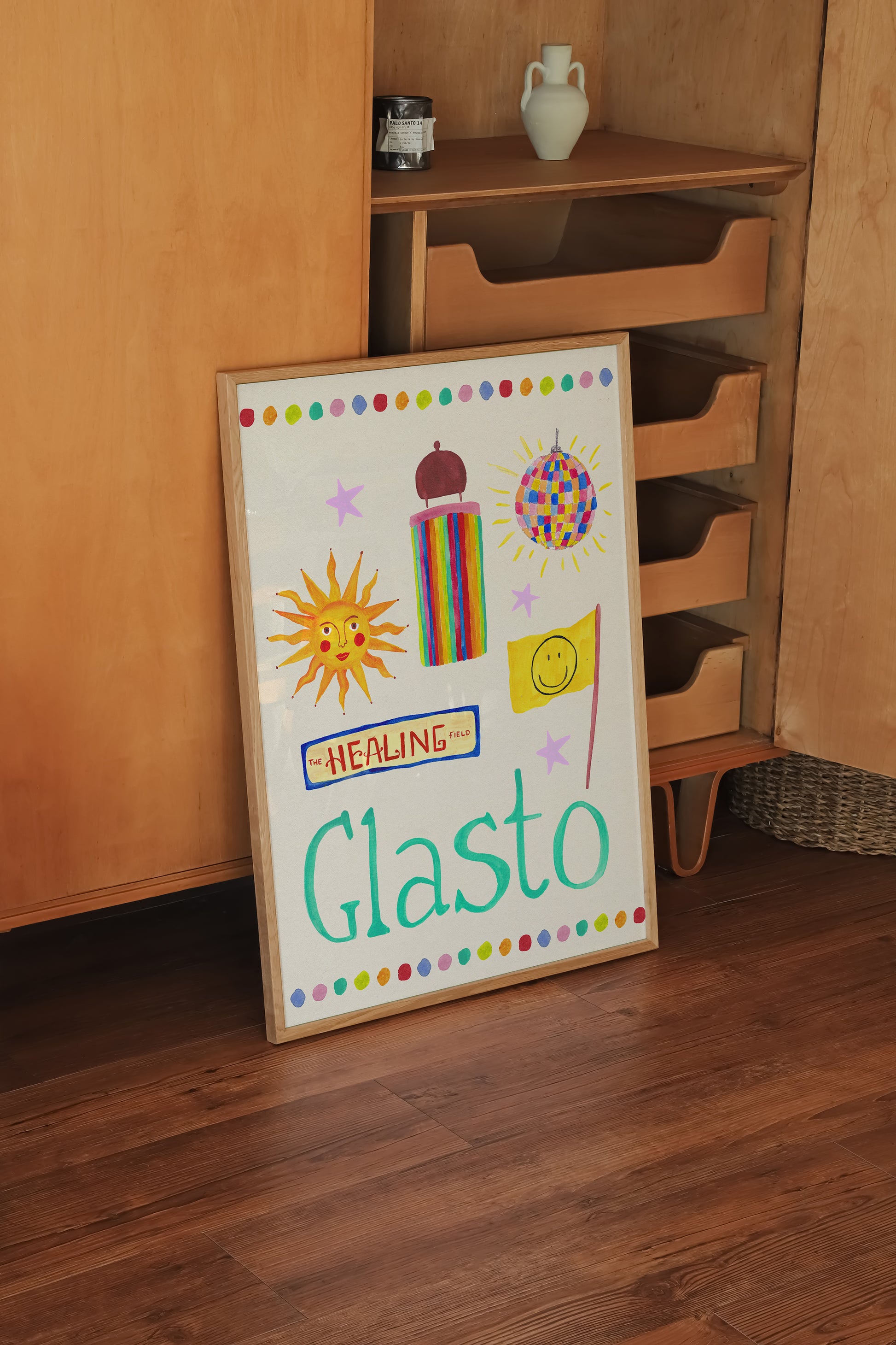 Glasto Trinket Hand Painted Print