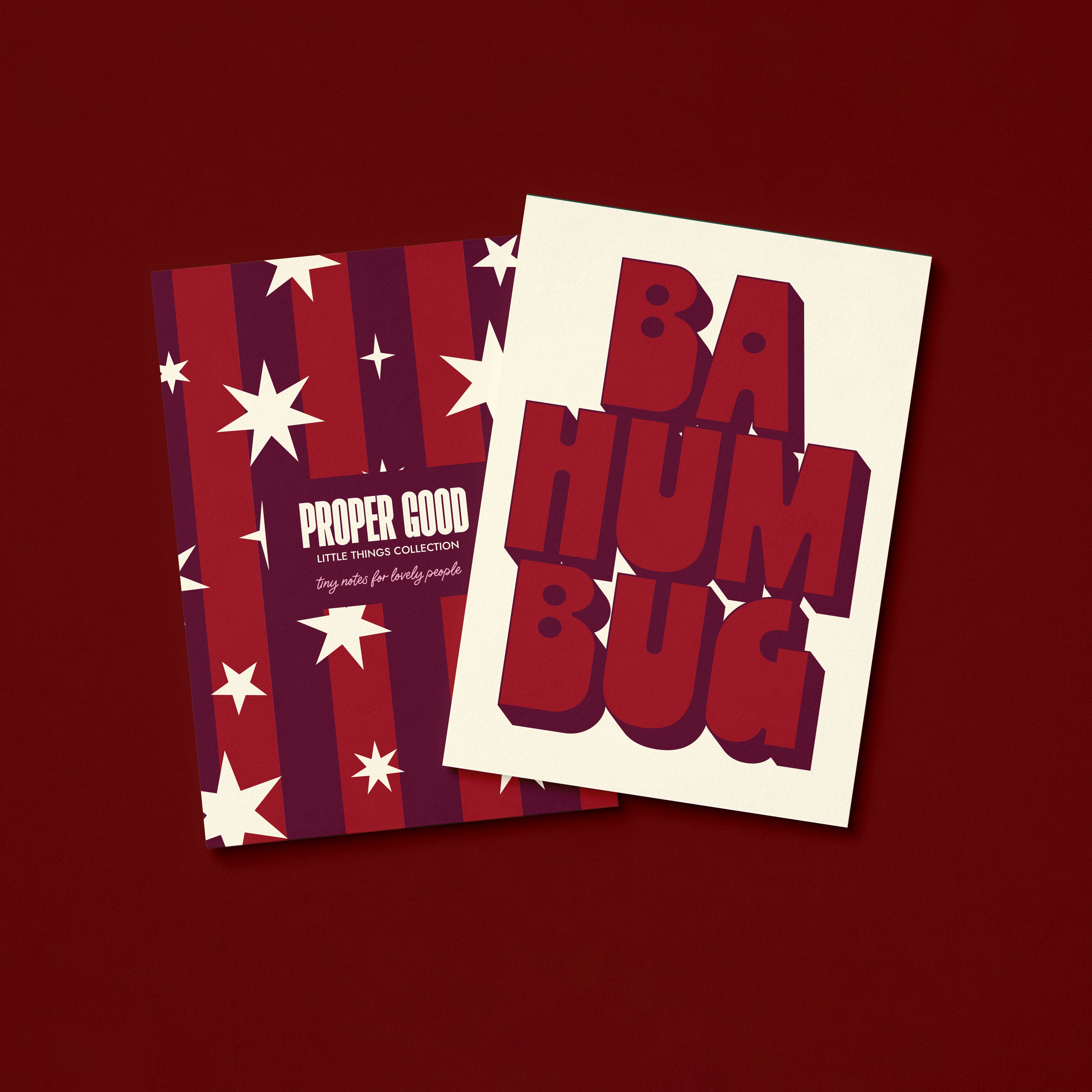 Mini Christmas Greetings Card | BA HUMBUG