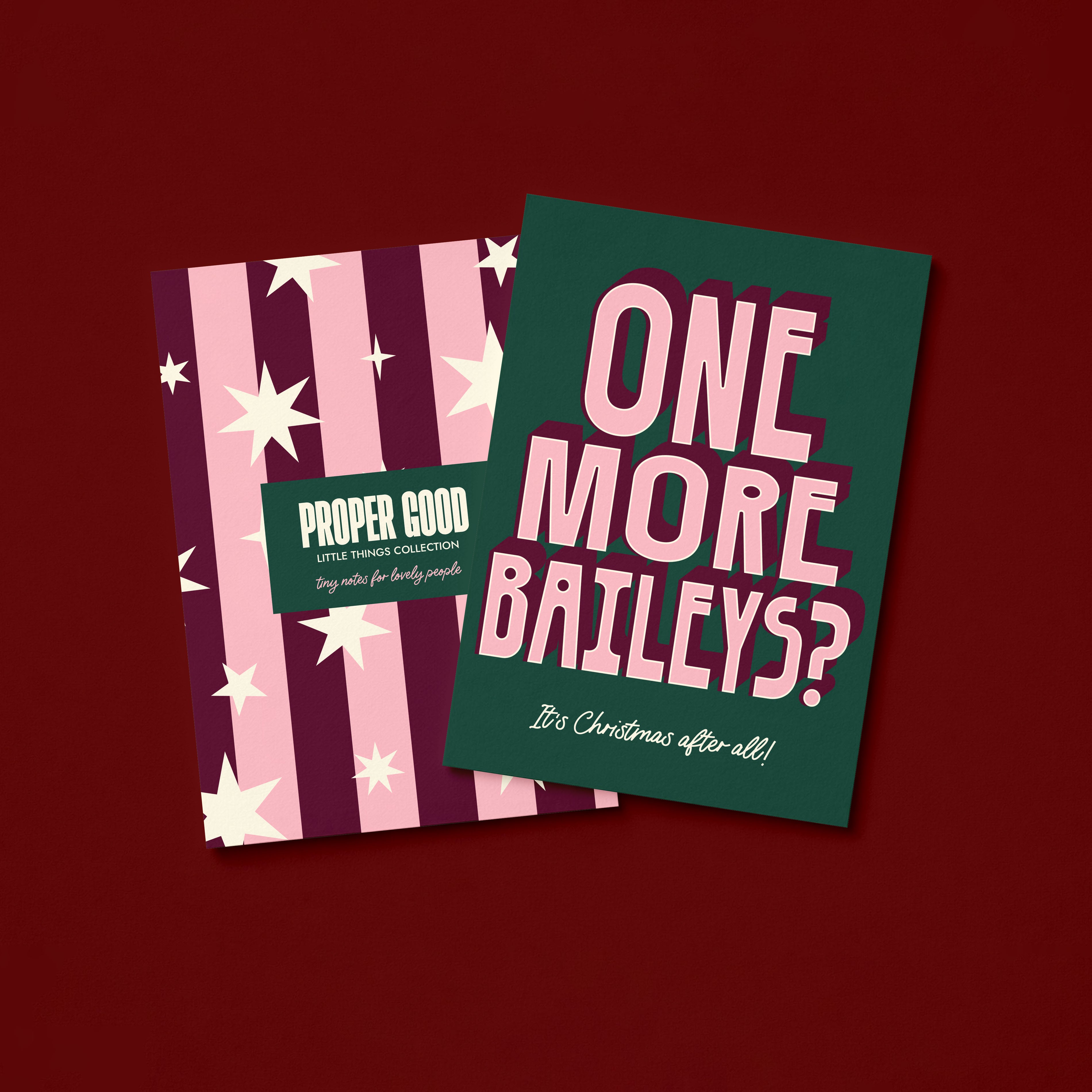 Mini Christmas Greetings Card | One More Baileys